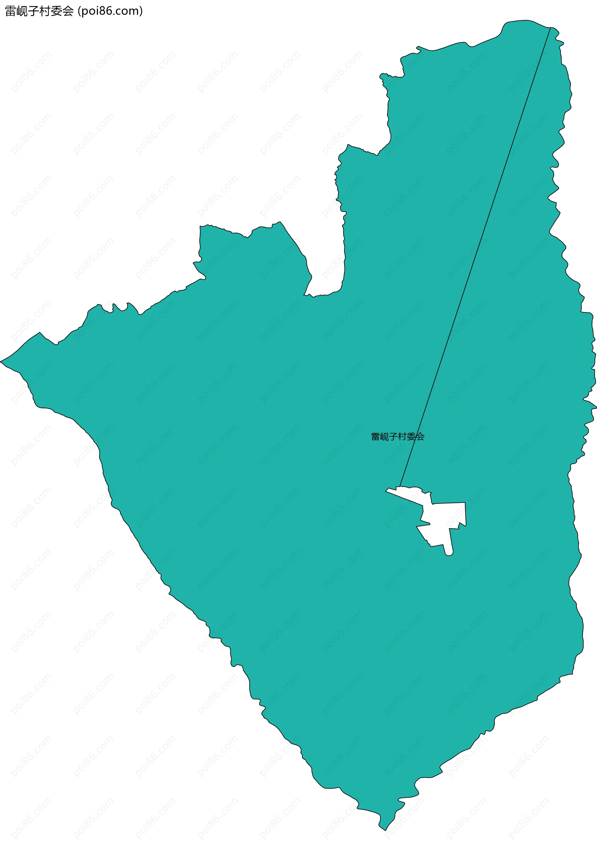 雷岘子村委会边界地图