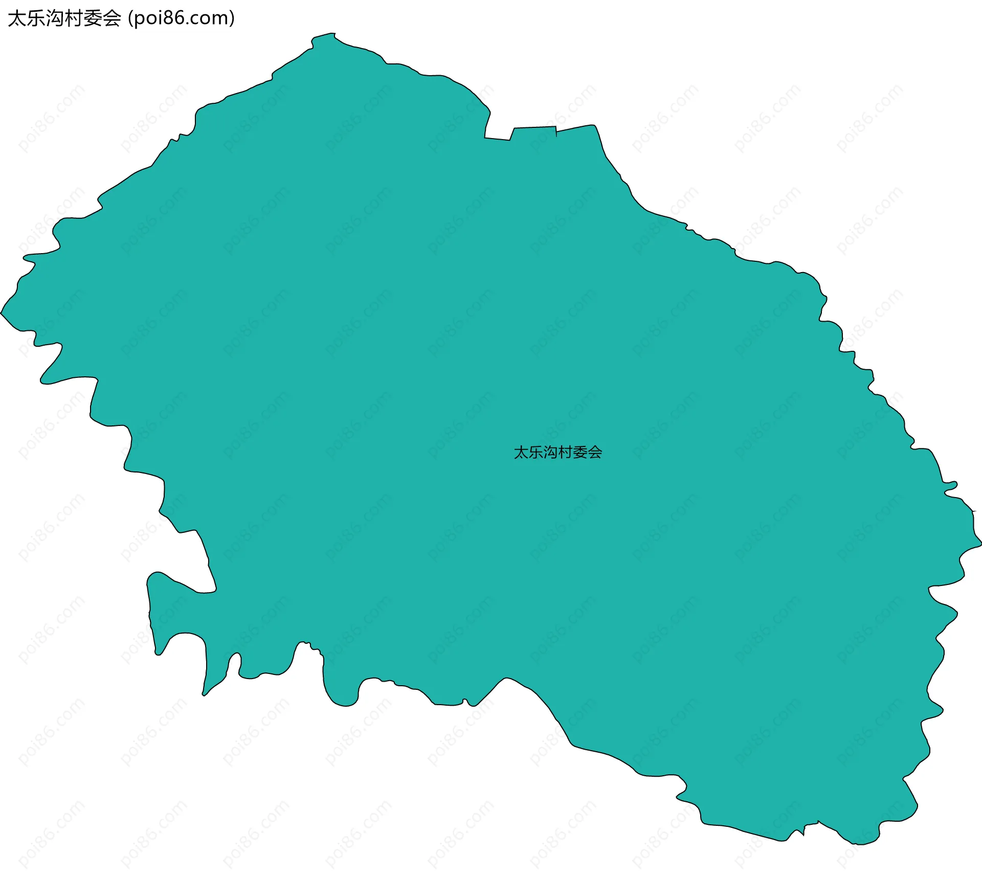太乐沟村委会边界地图