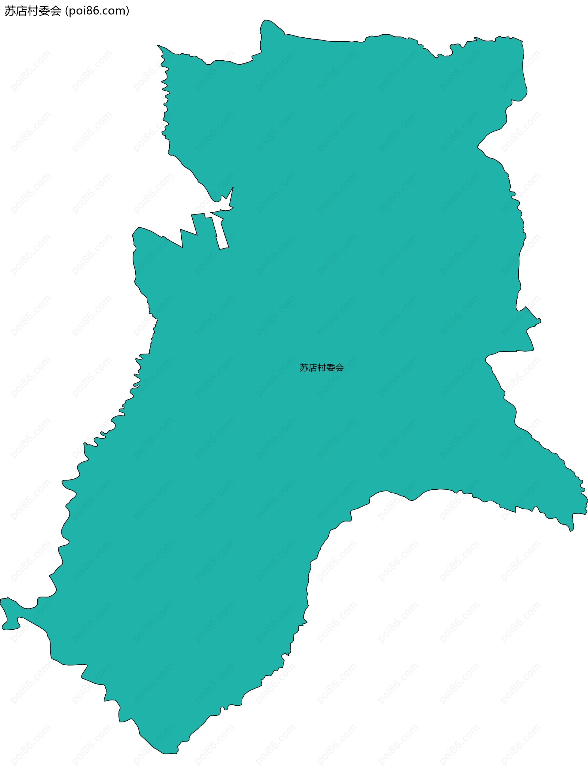 苏店村委会边界地图