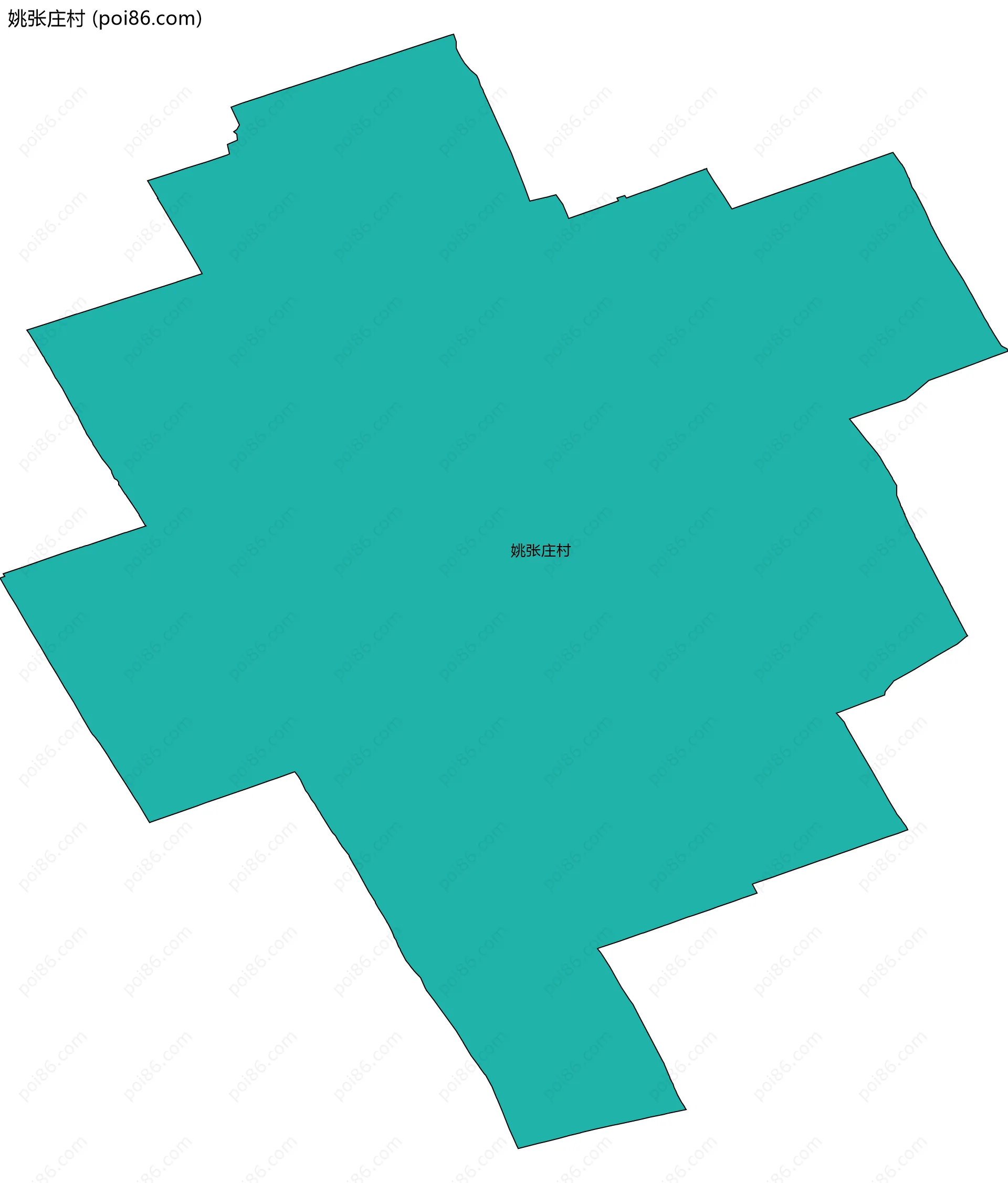 姚张庄村边界地图