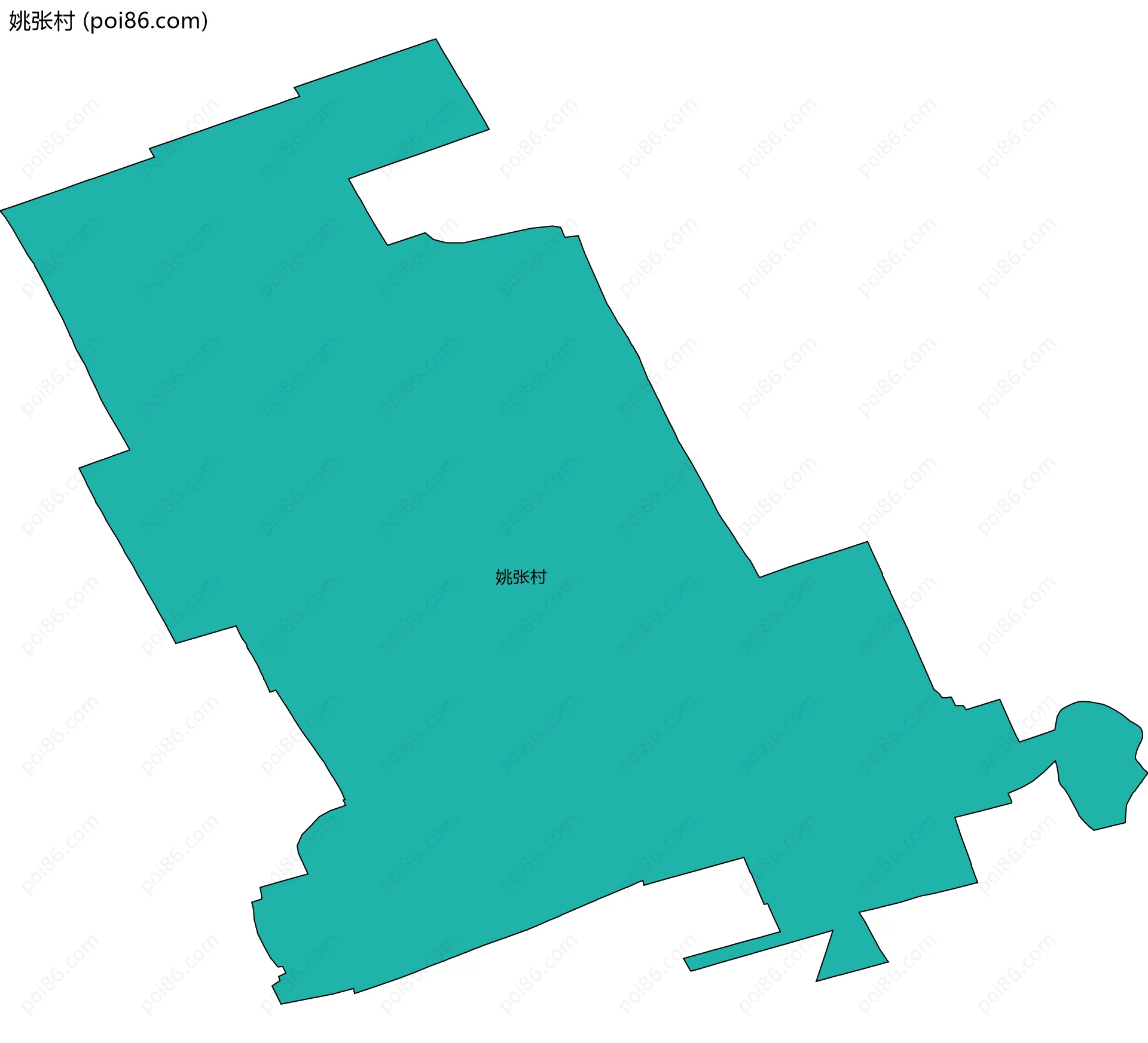 姚张村边界地图