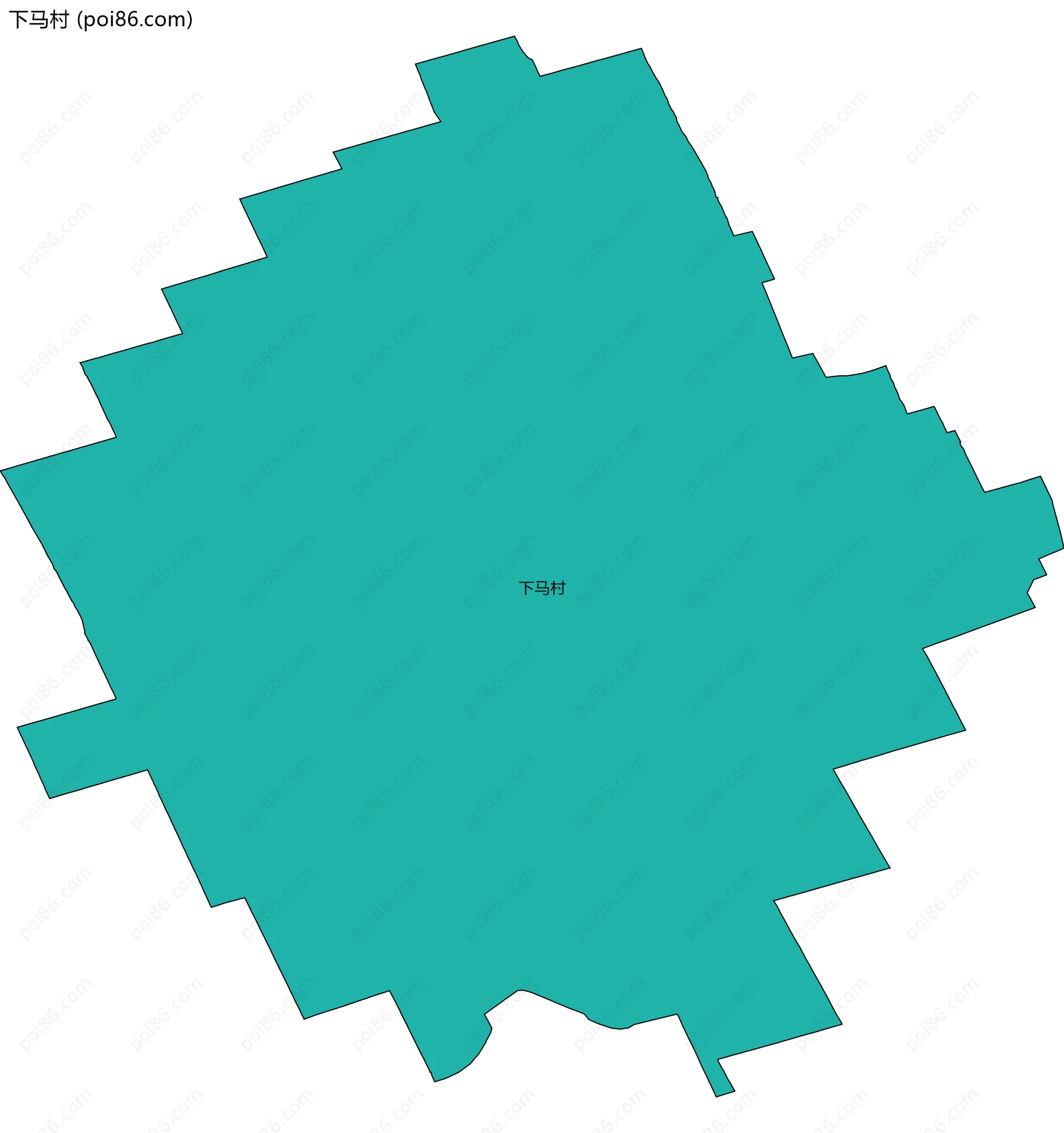 下马村边界地图