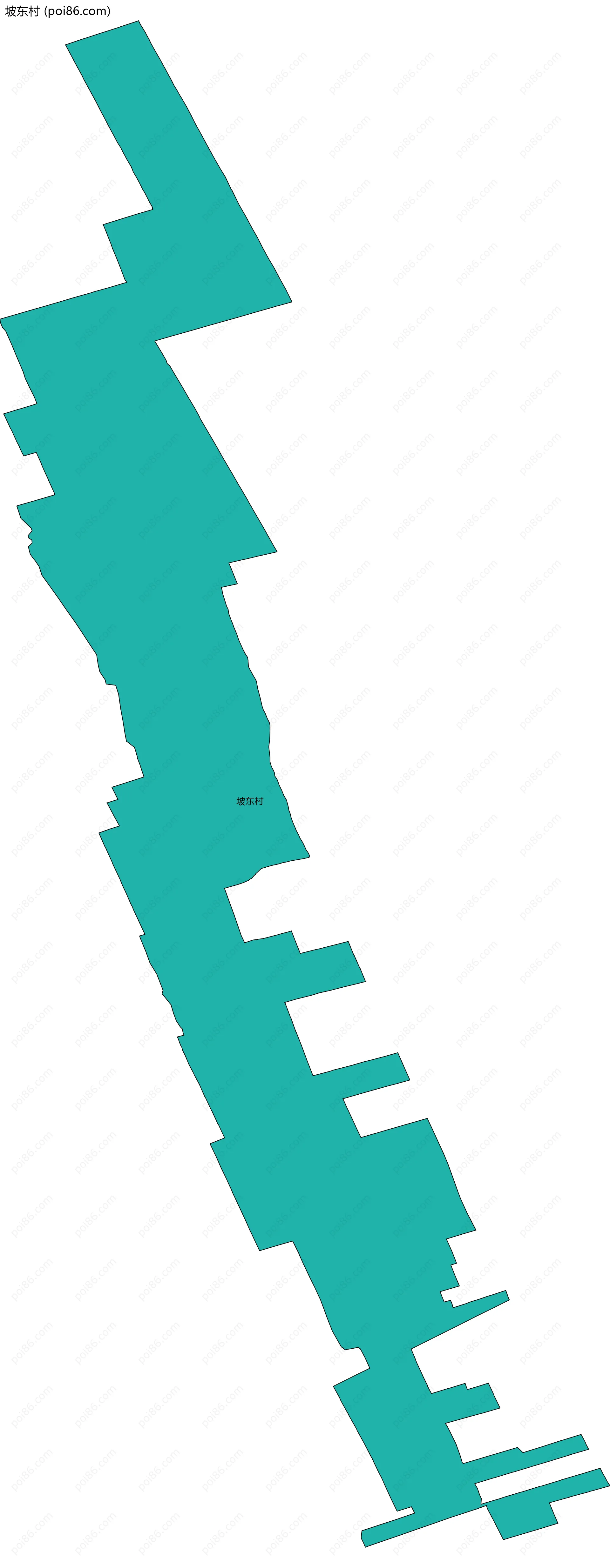 坡东村边界地图