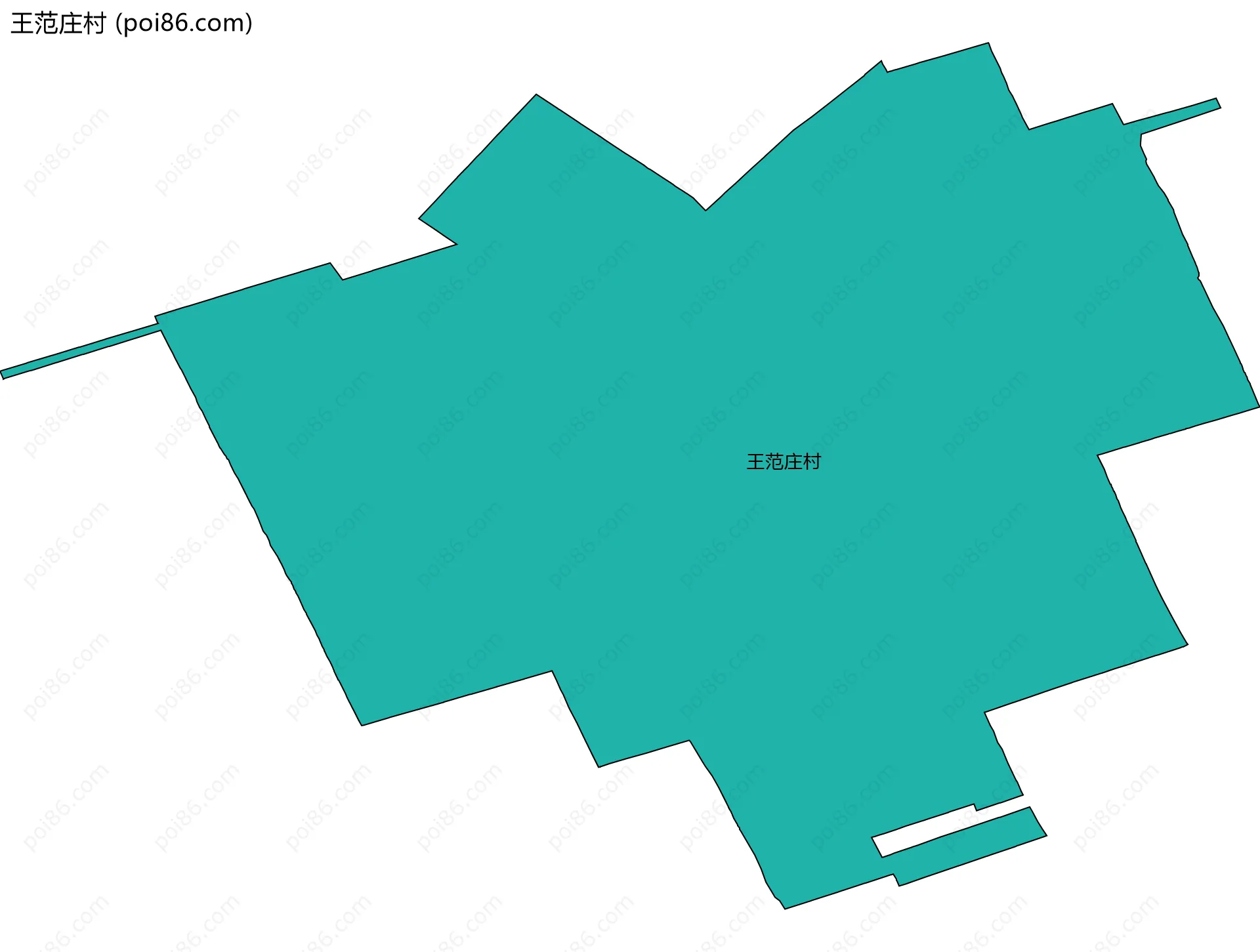 王范庄村边界地图