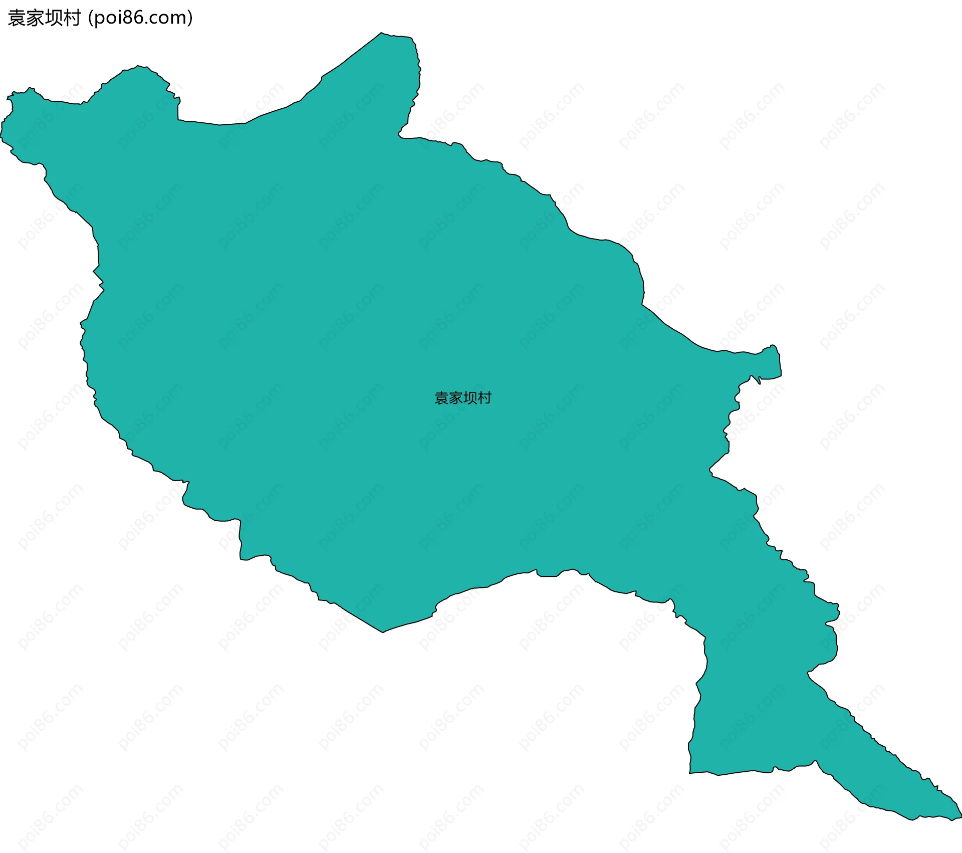 袁家坝村边界地图