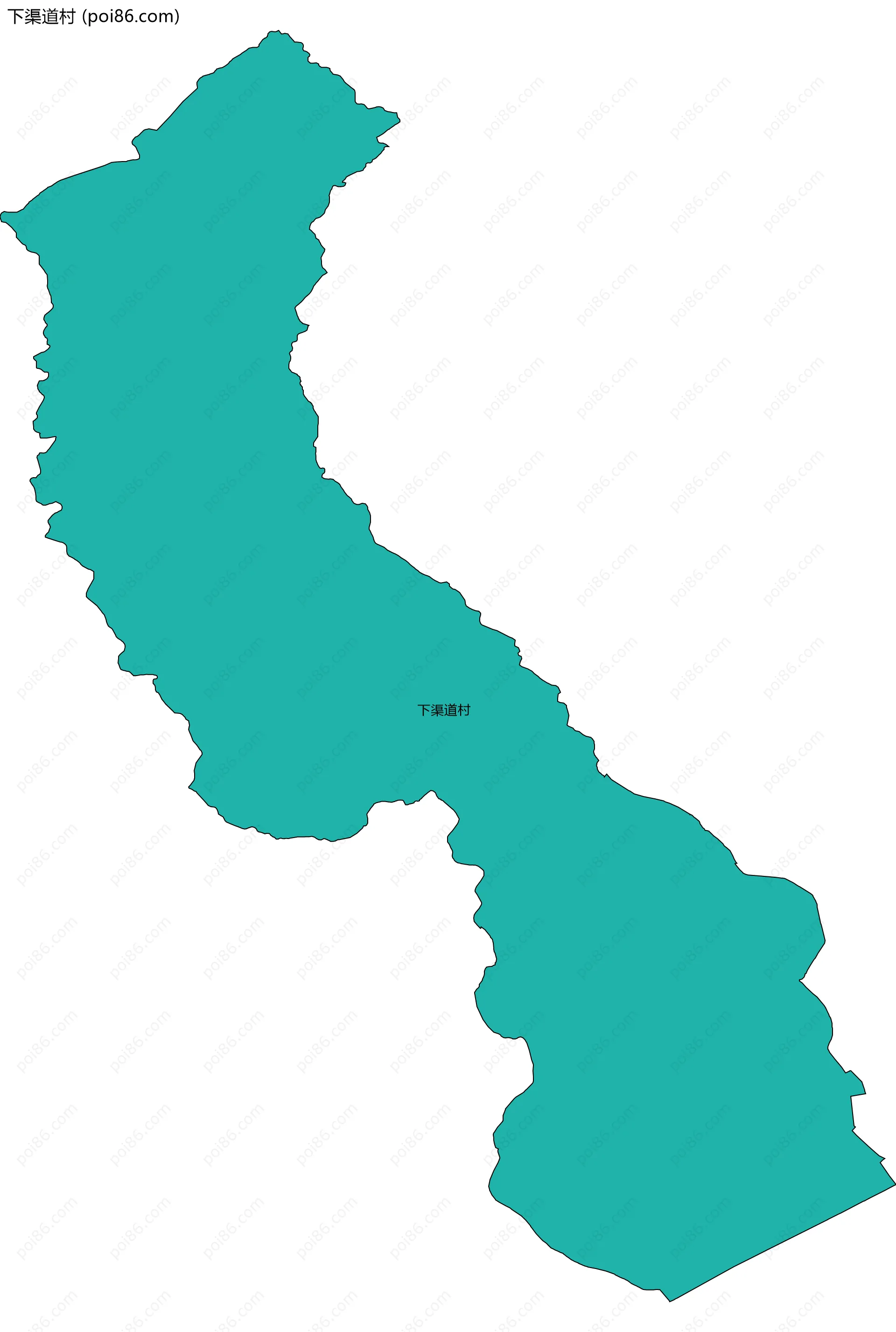 下渠道村边界地图
