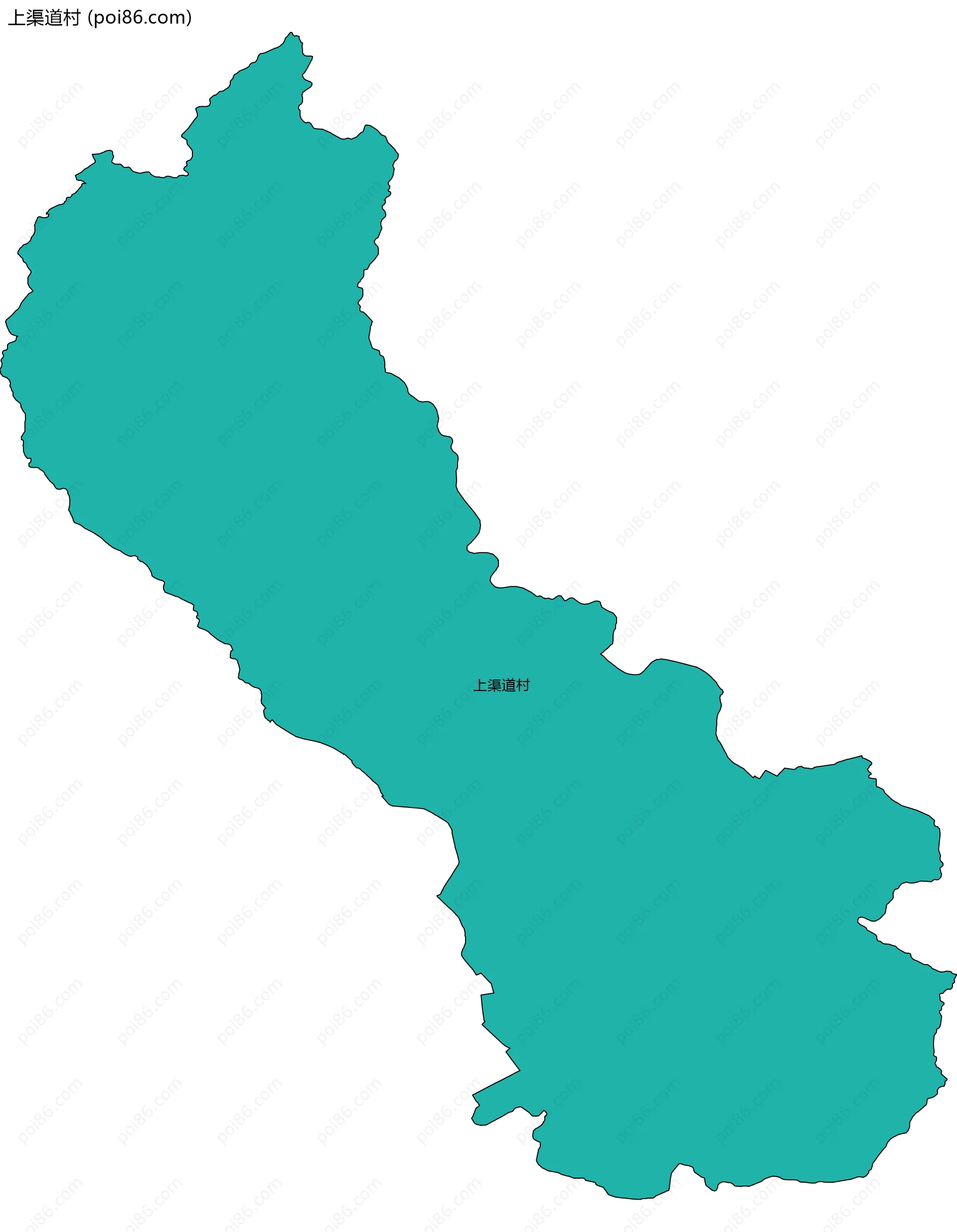 上渠道村边界地图