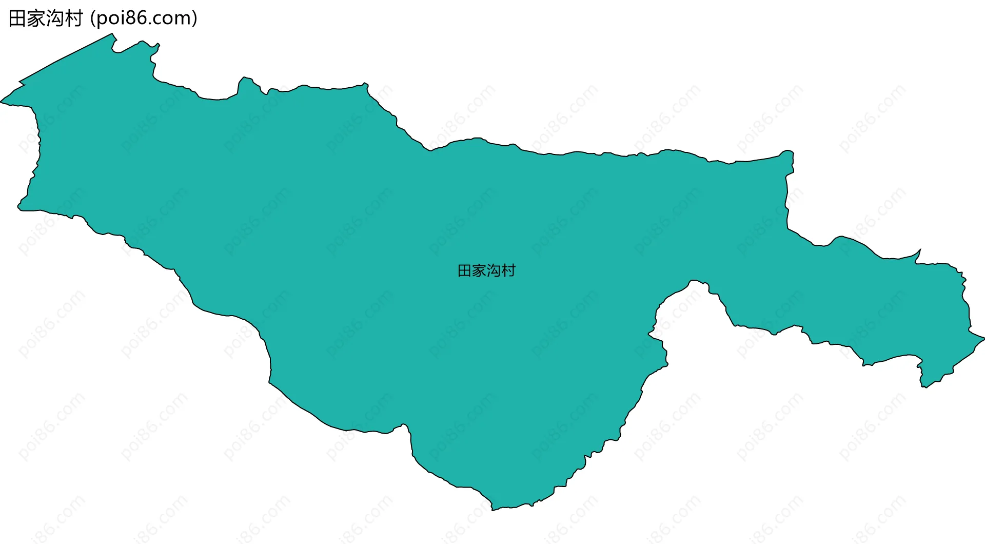 田家沟村边界地图