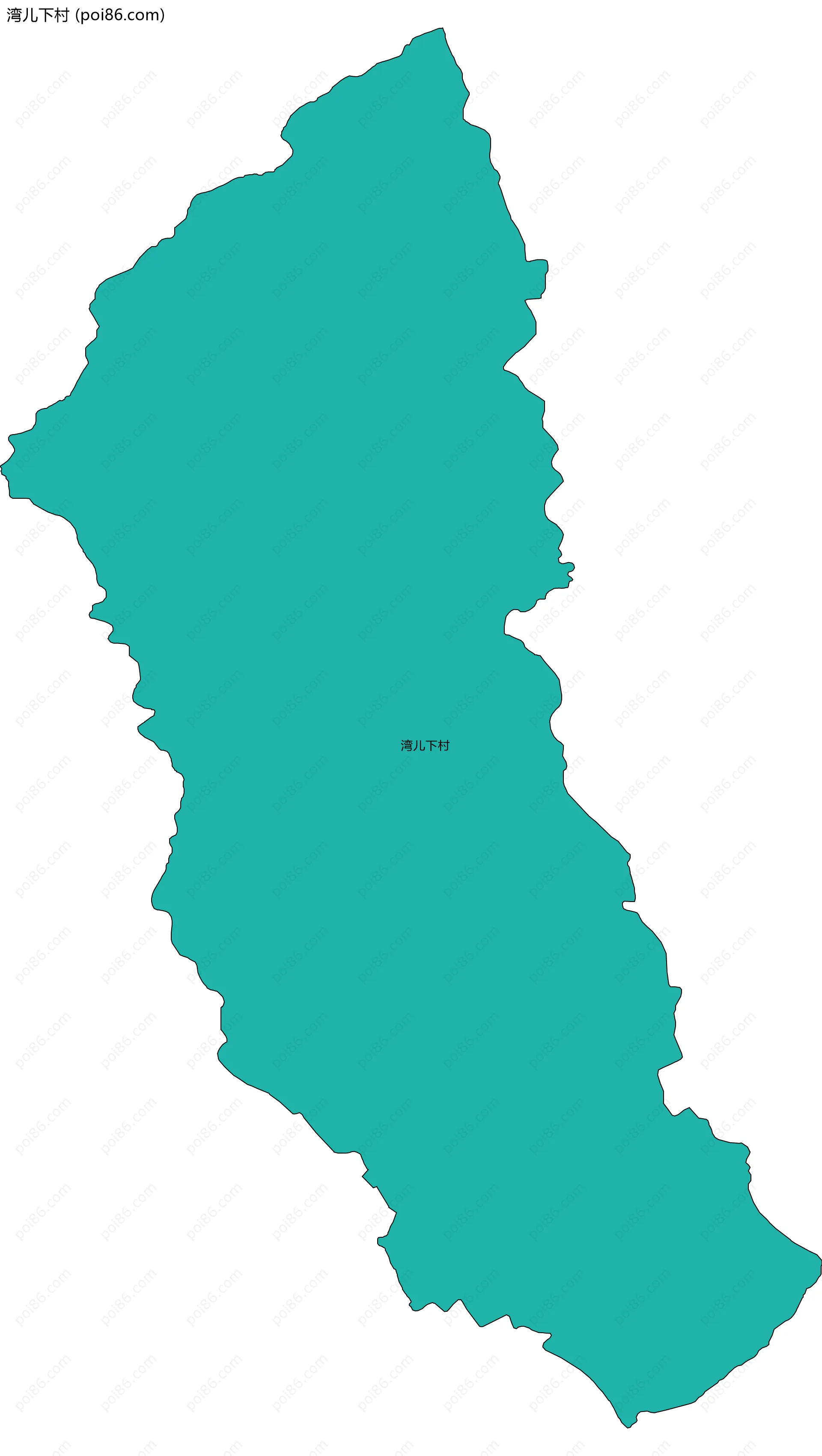 湾儿下村边界地图