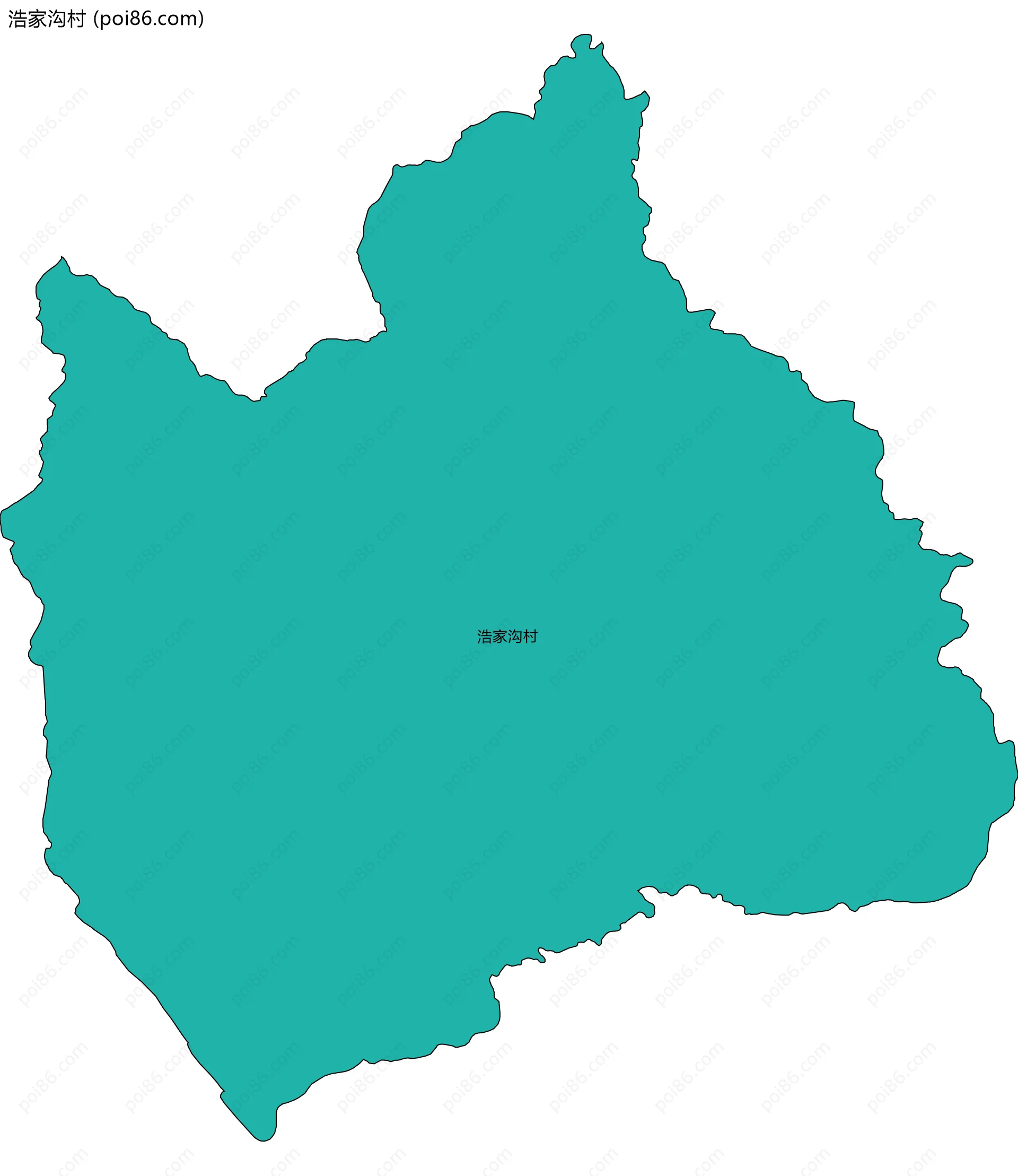 浩家沟村边界地图