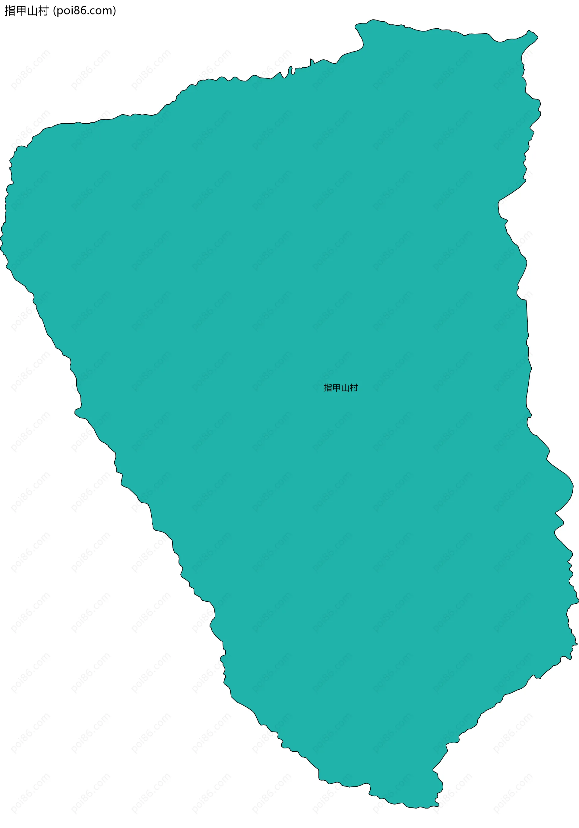 指甲山村边界地图