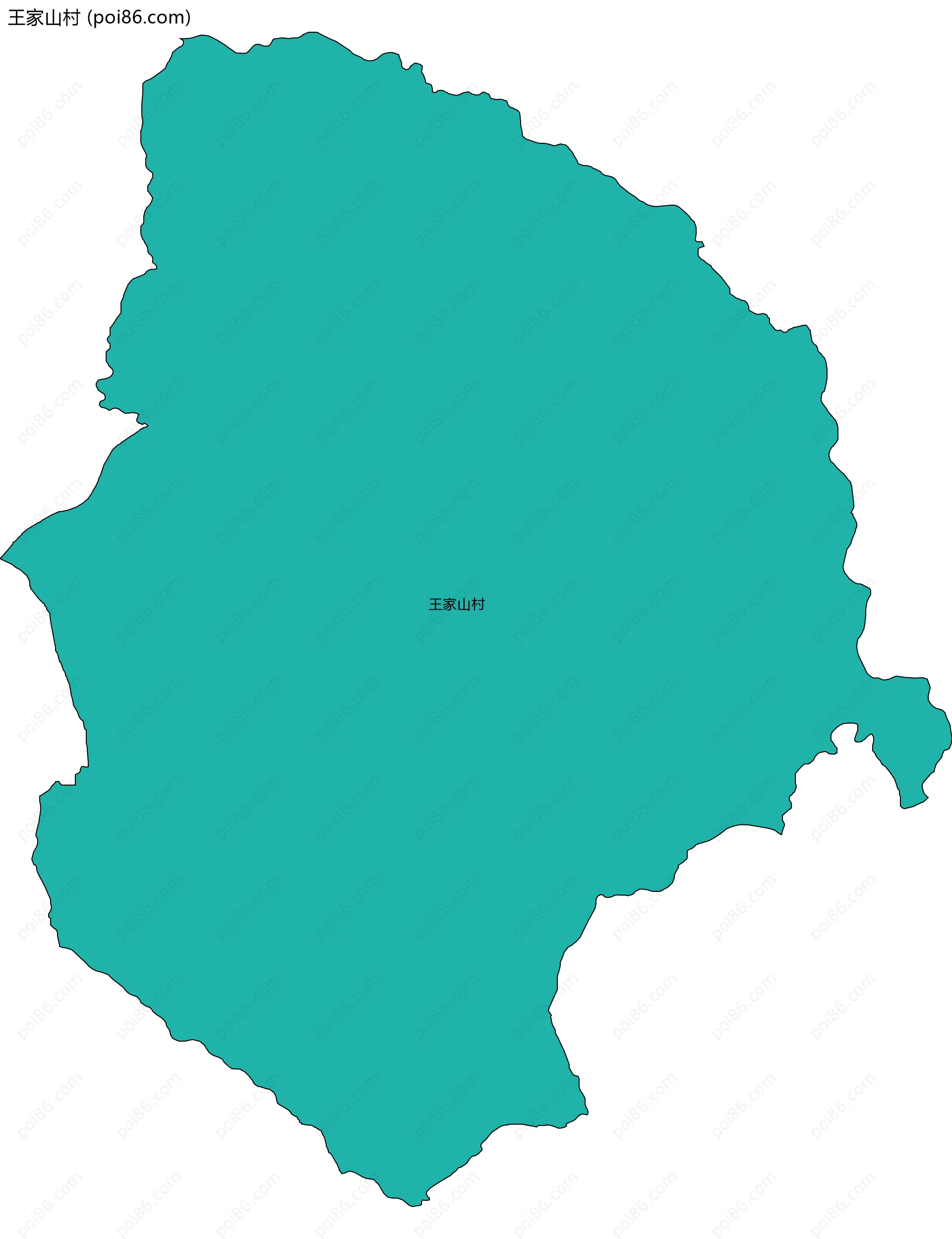 王家山村边界地图