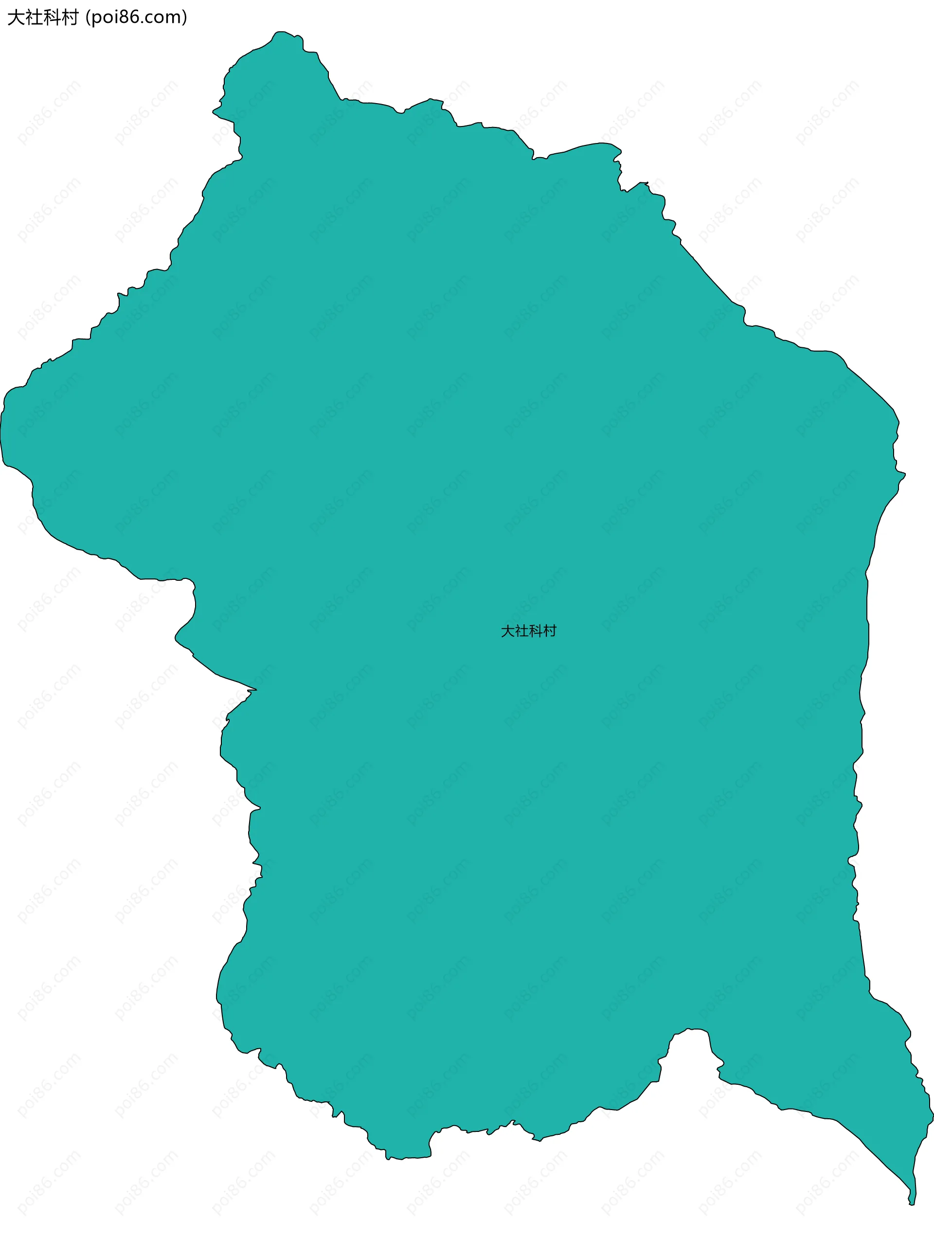 大社科村边界地图