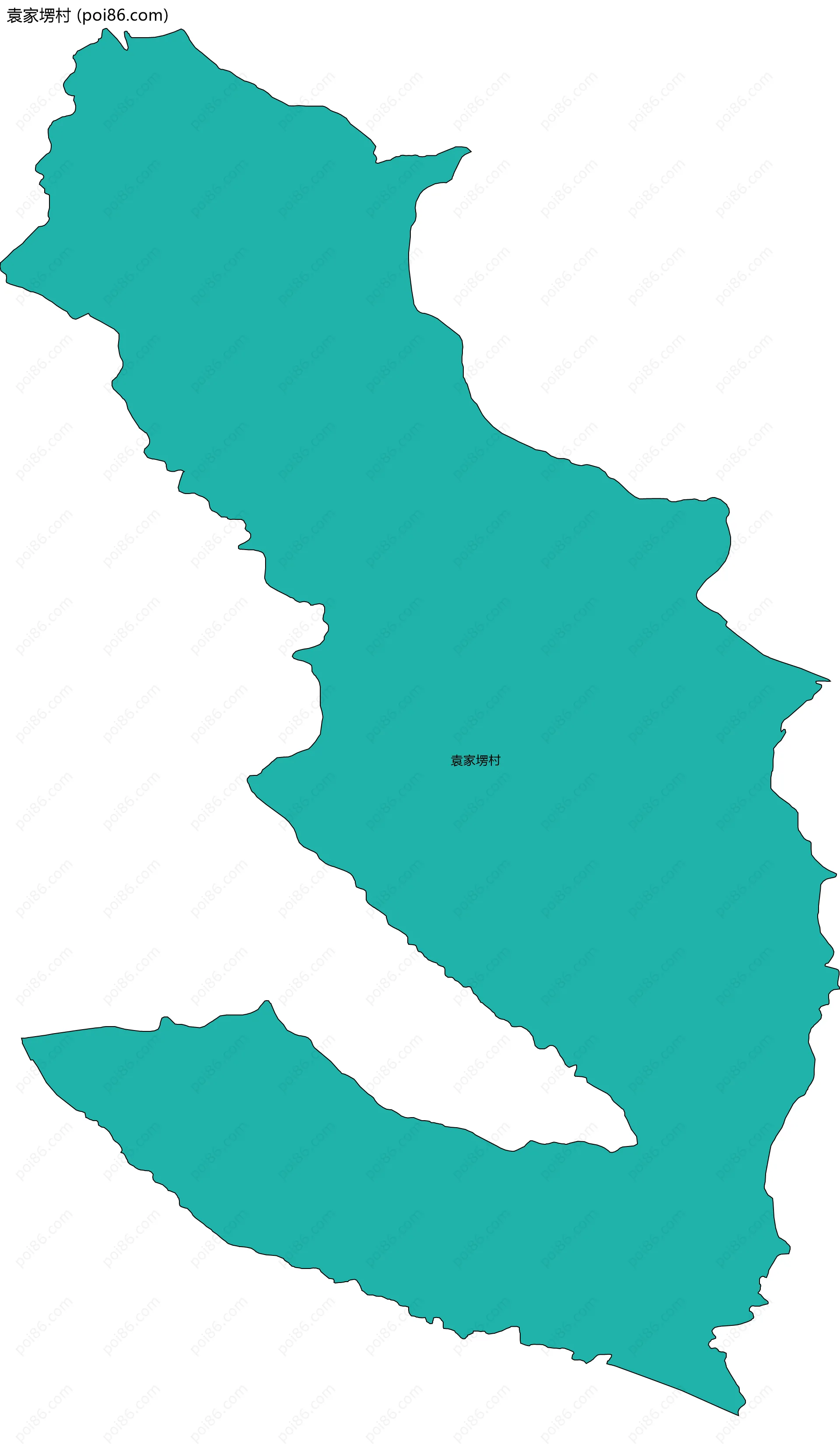 袁家塄村边界地图