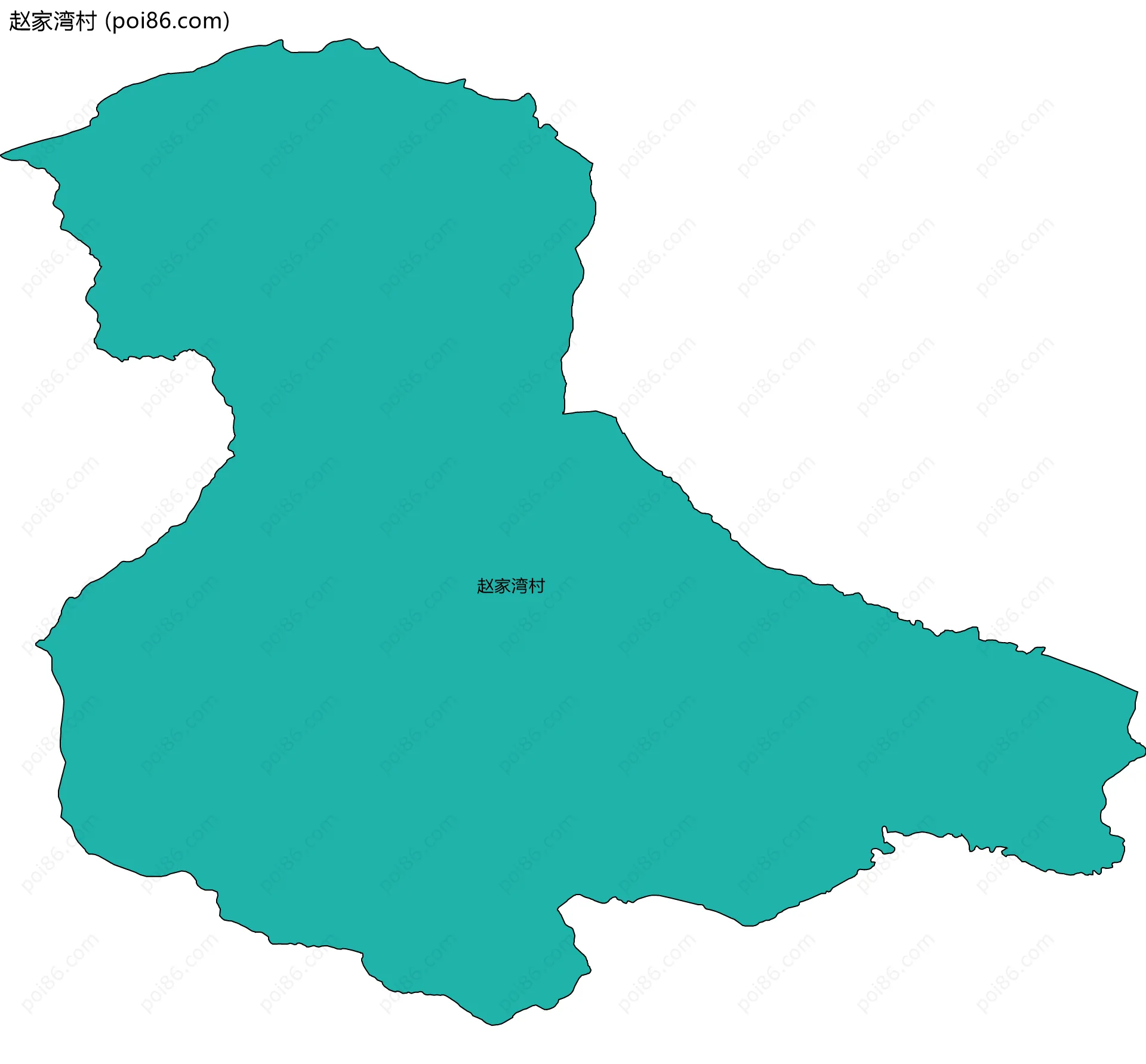 赵家湾村边界地图