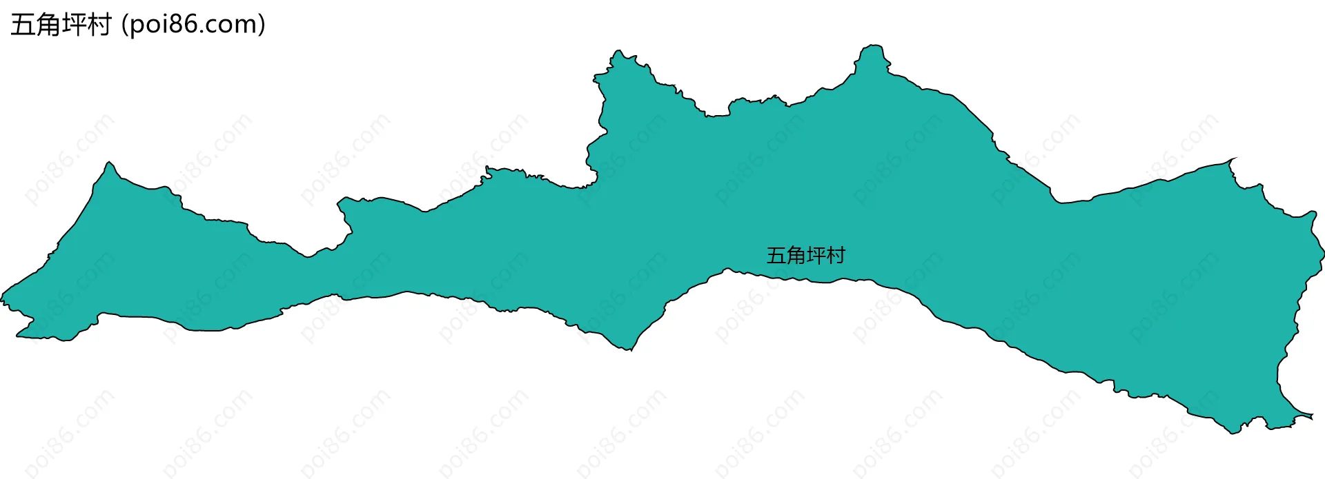 五角坪村边界地图