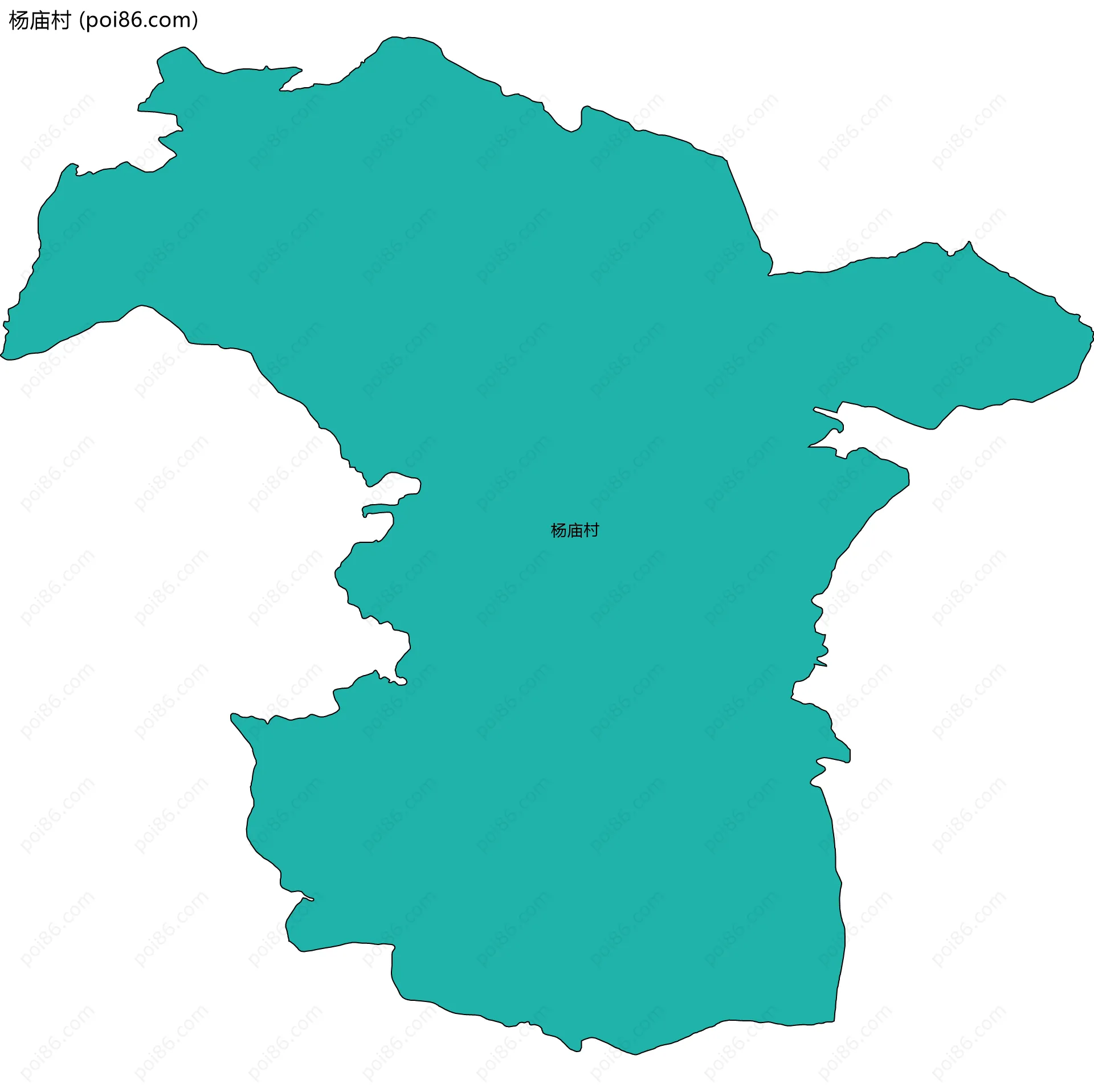 杨庙村边界地图