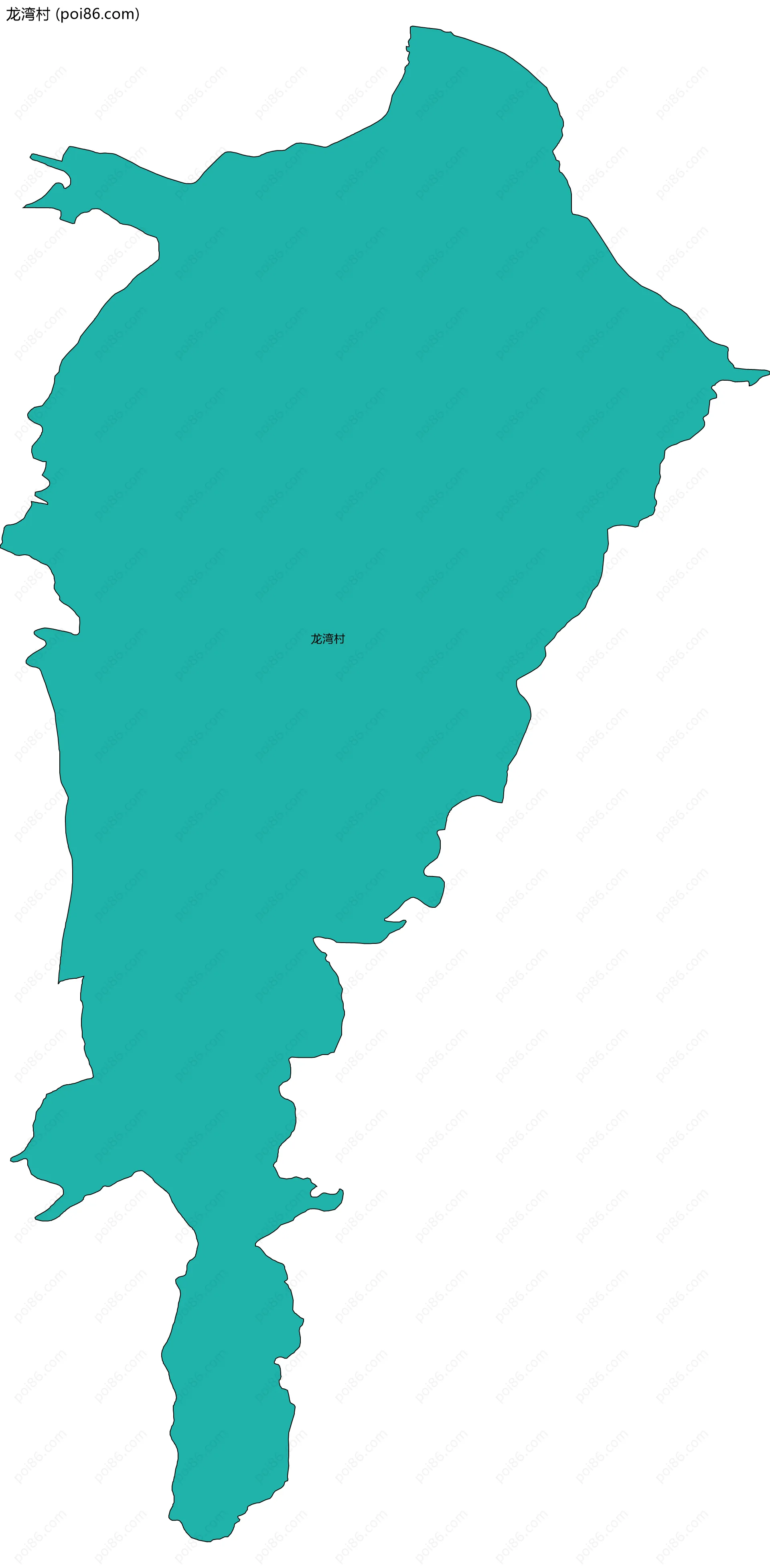 龙湾村边界地图