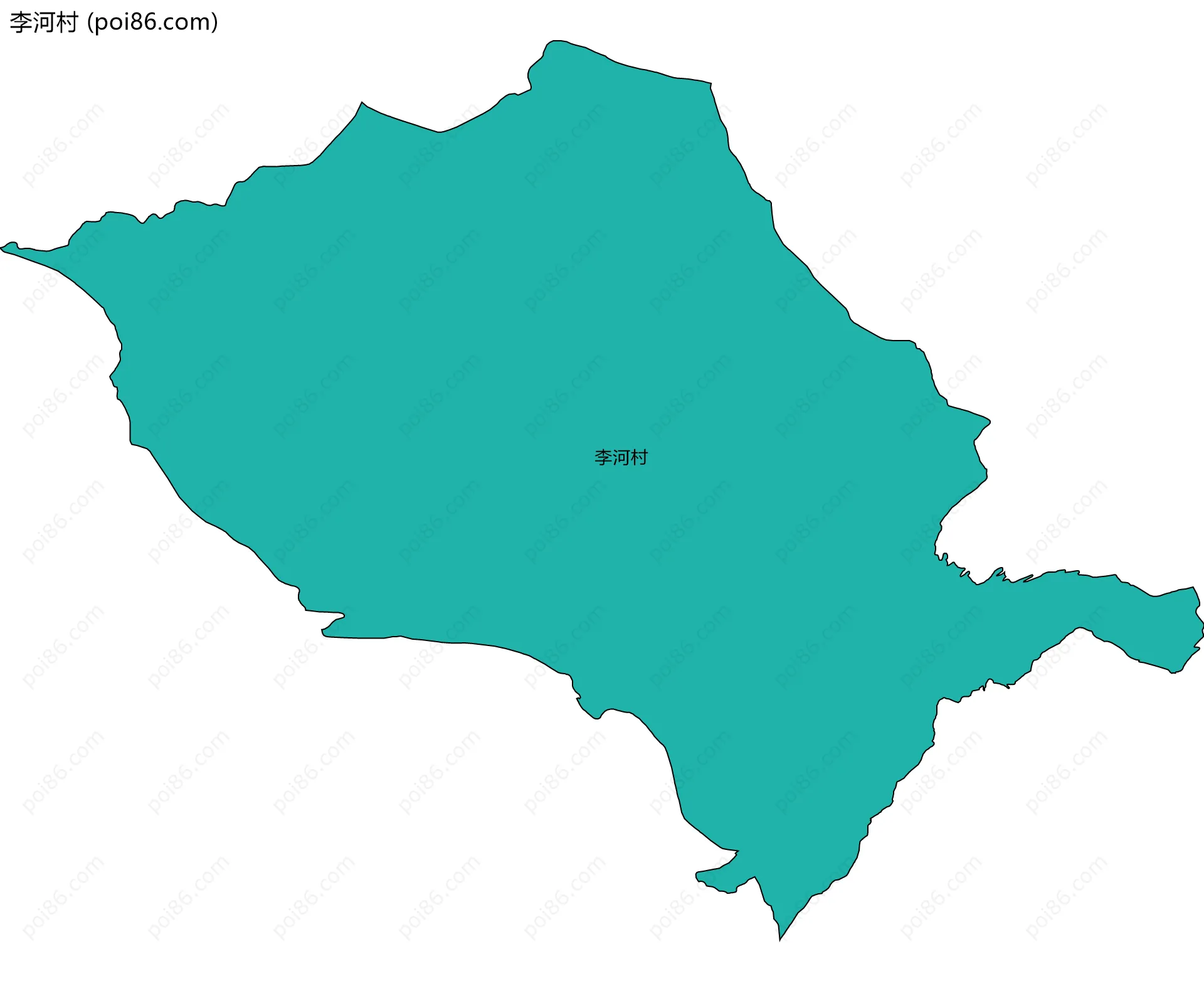 李河村边界地图