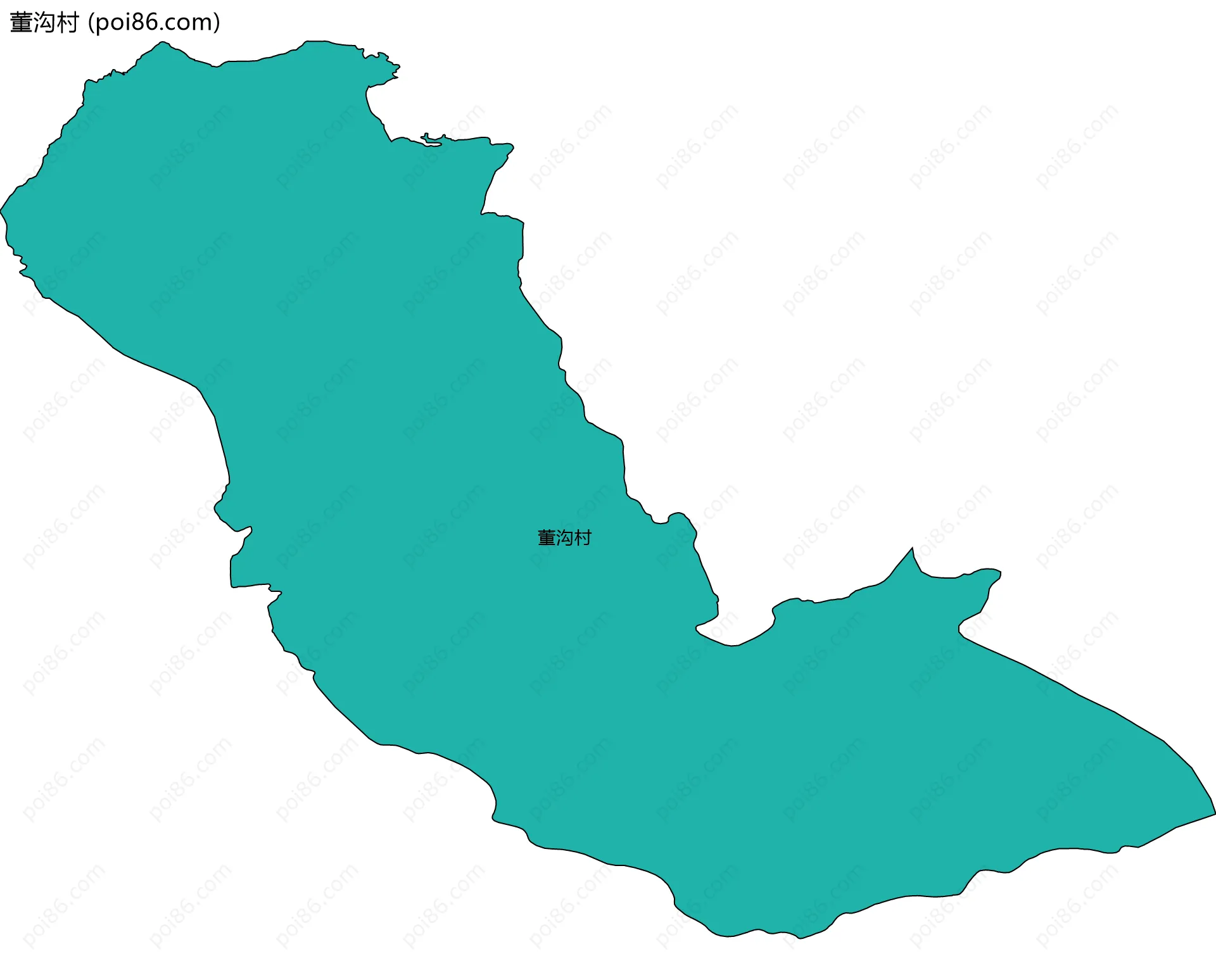 董沟村边界地图