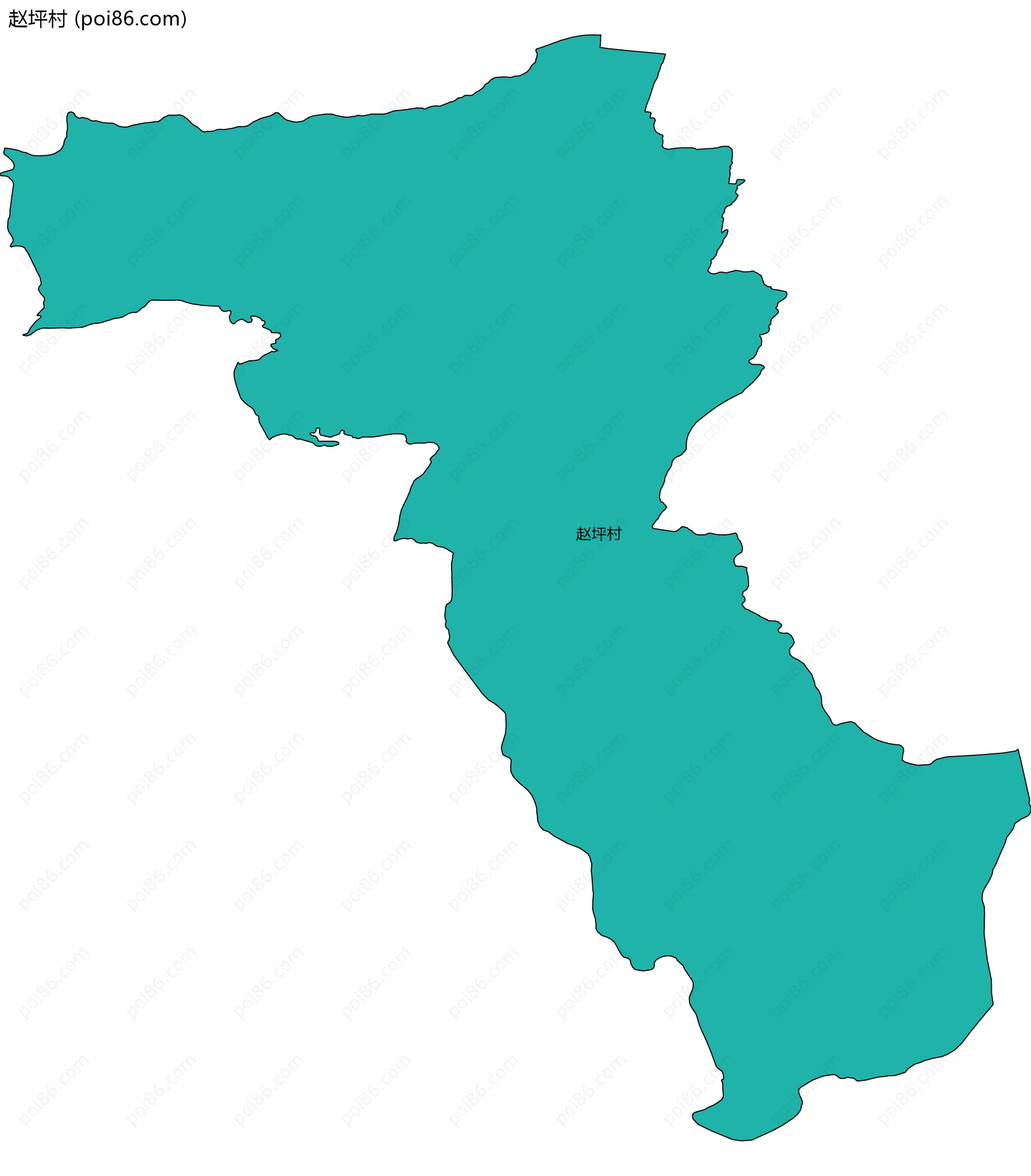 赵坪村边界地图