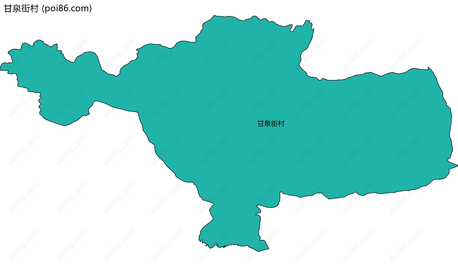 甘泉街村边界地图