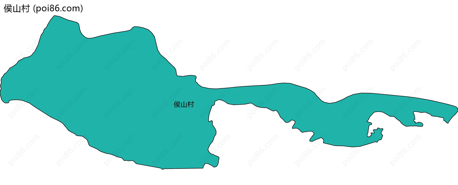 侯山村边界地图