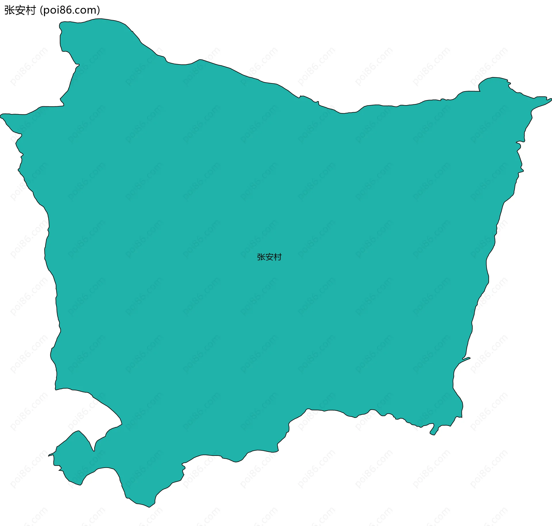 张安村边界地图