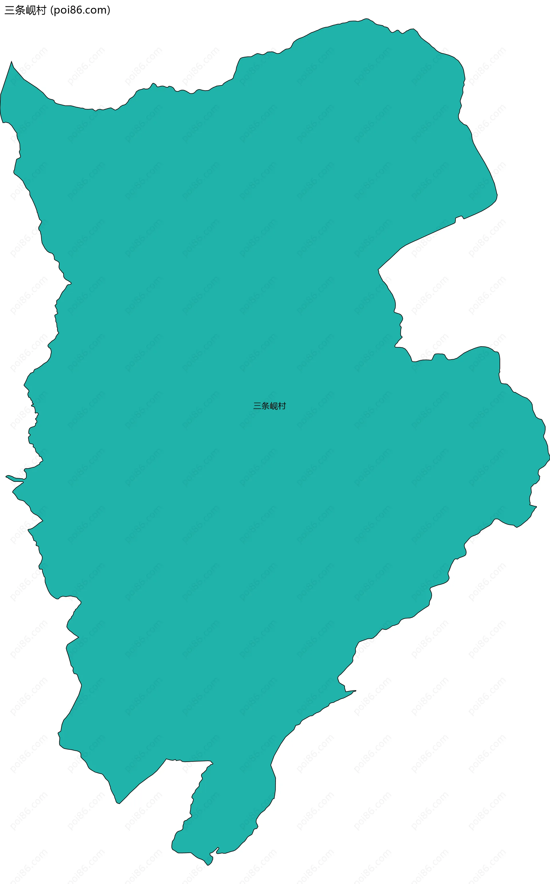 三条岘村边界地图