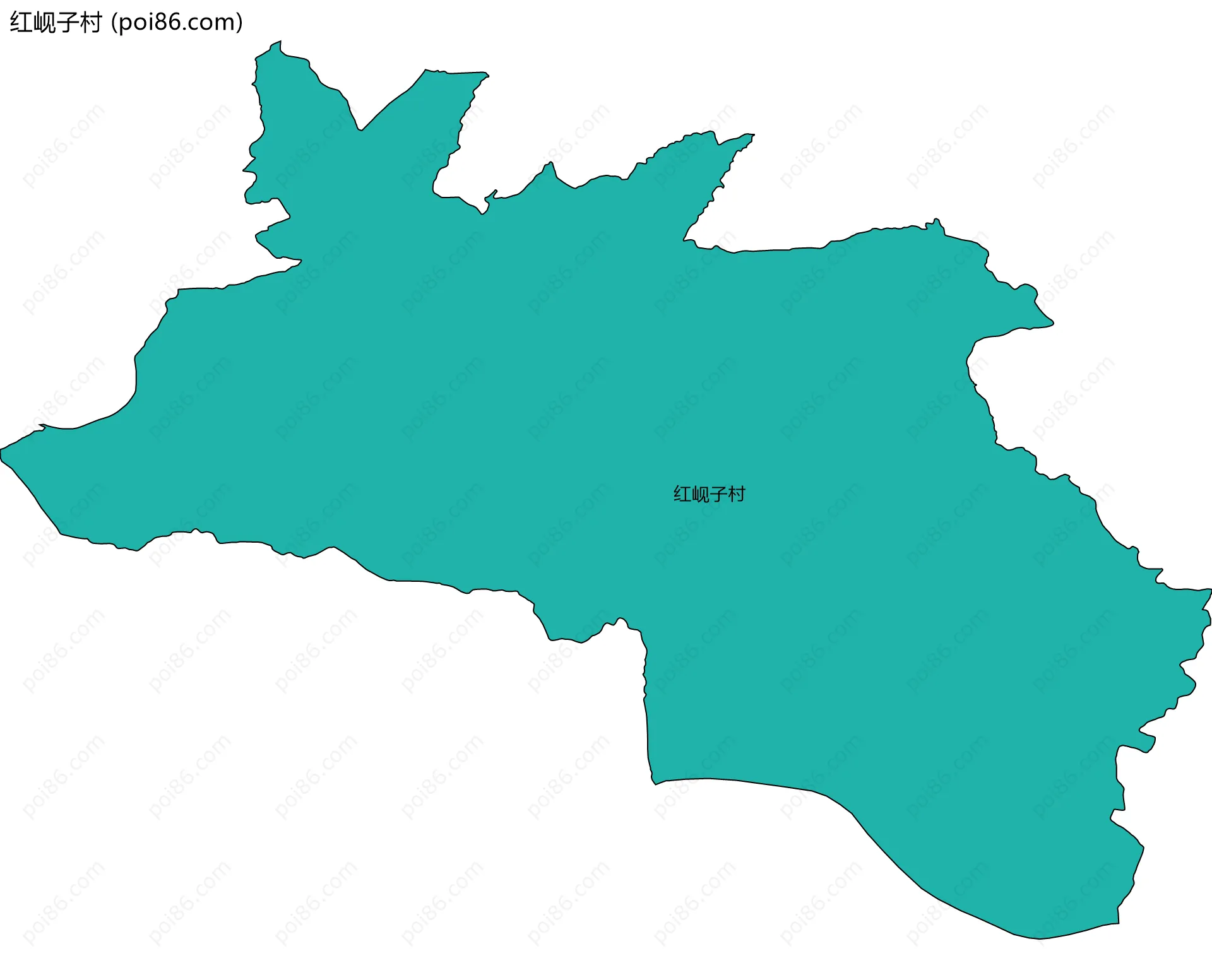 红岘子村边界地图