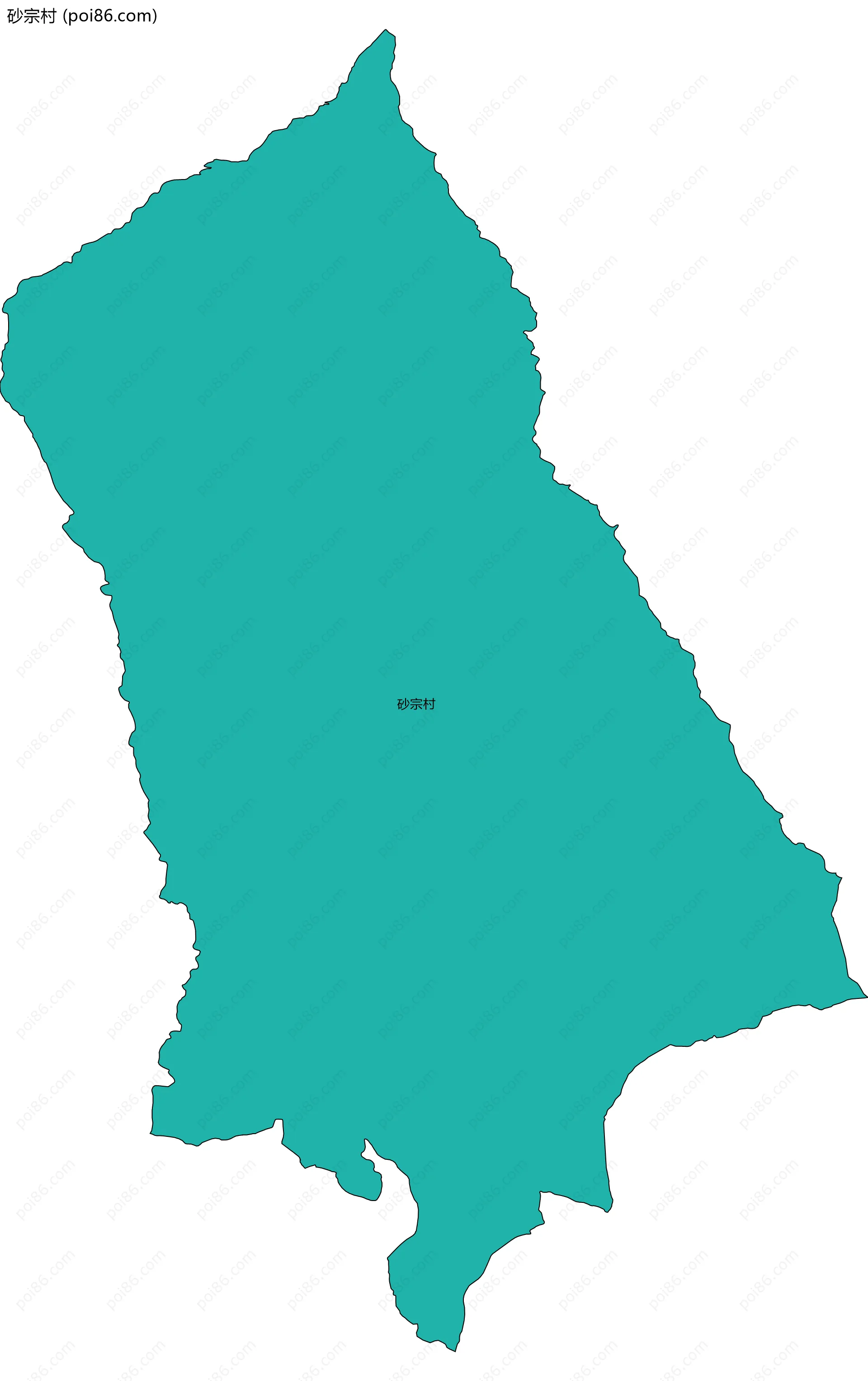 砂宗村边界地图