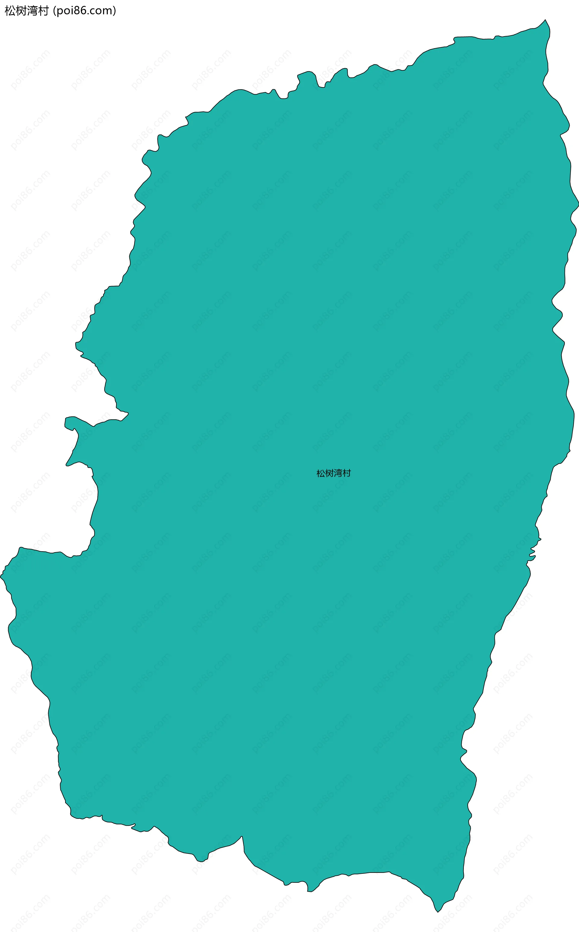 松树湾村边界地图