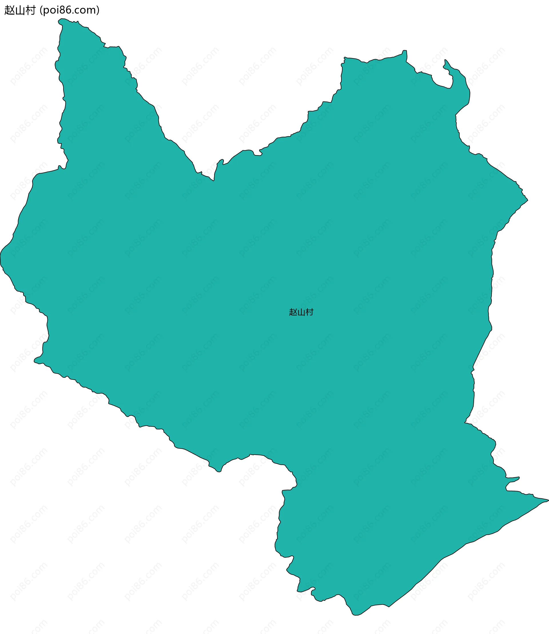 赵山村边界地图