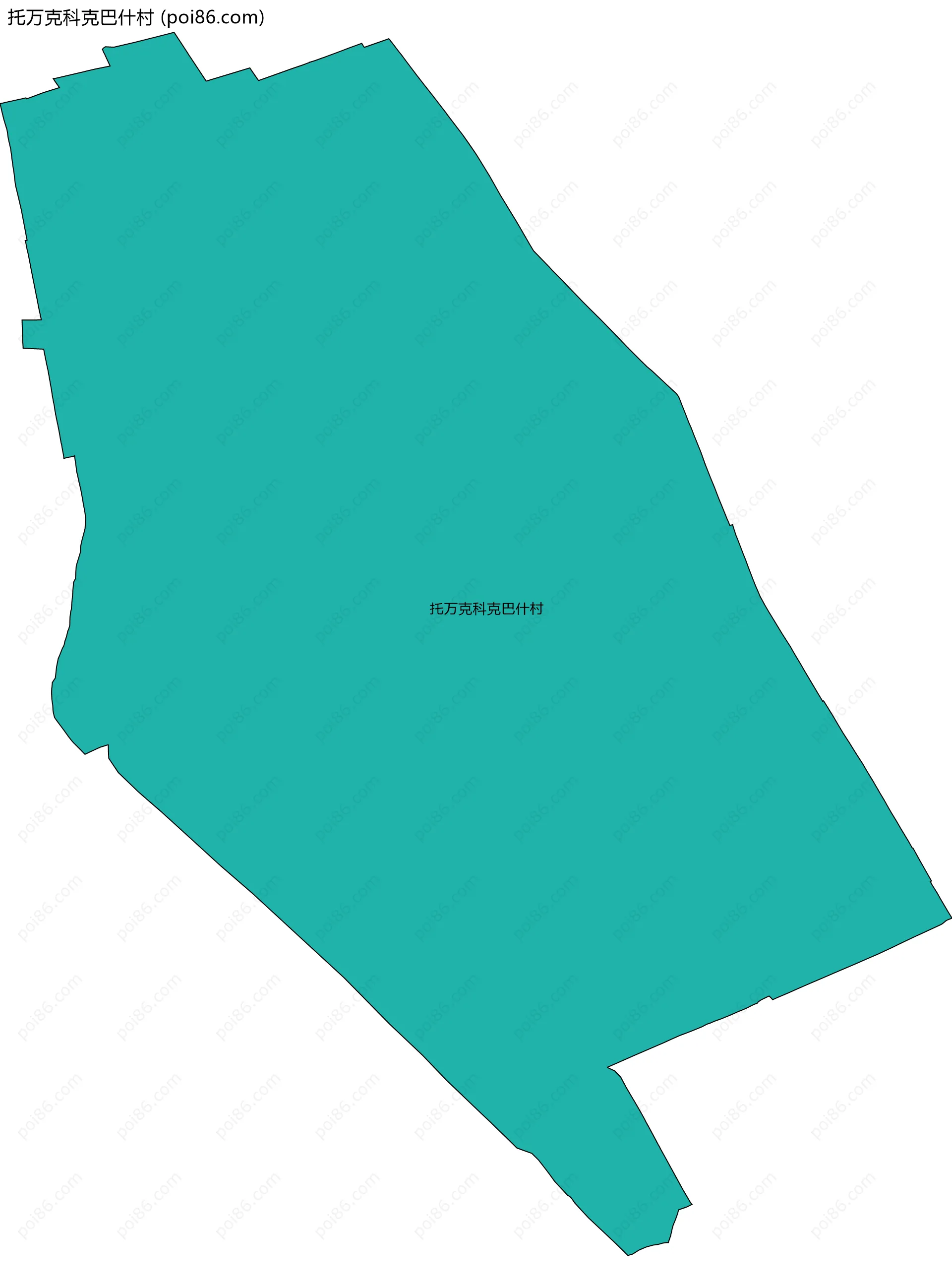托万克科克巴什村边界地图