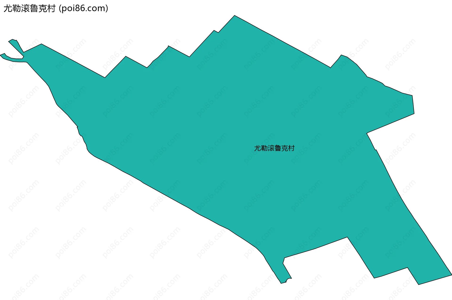尤勒滚鲁克村边界地图
