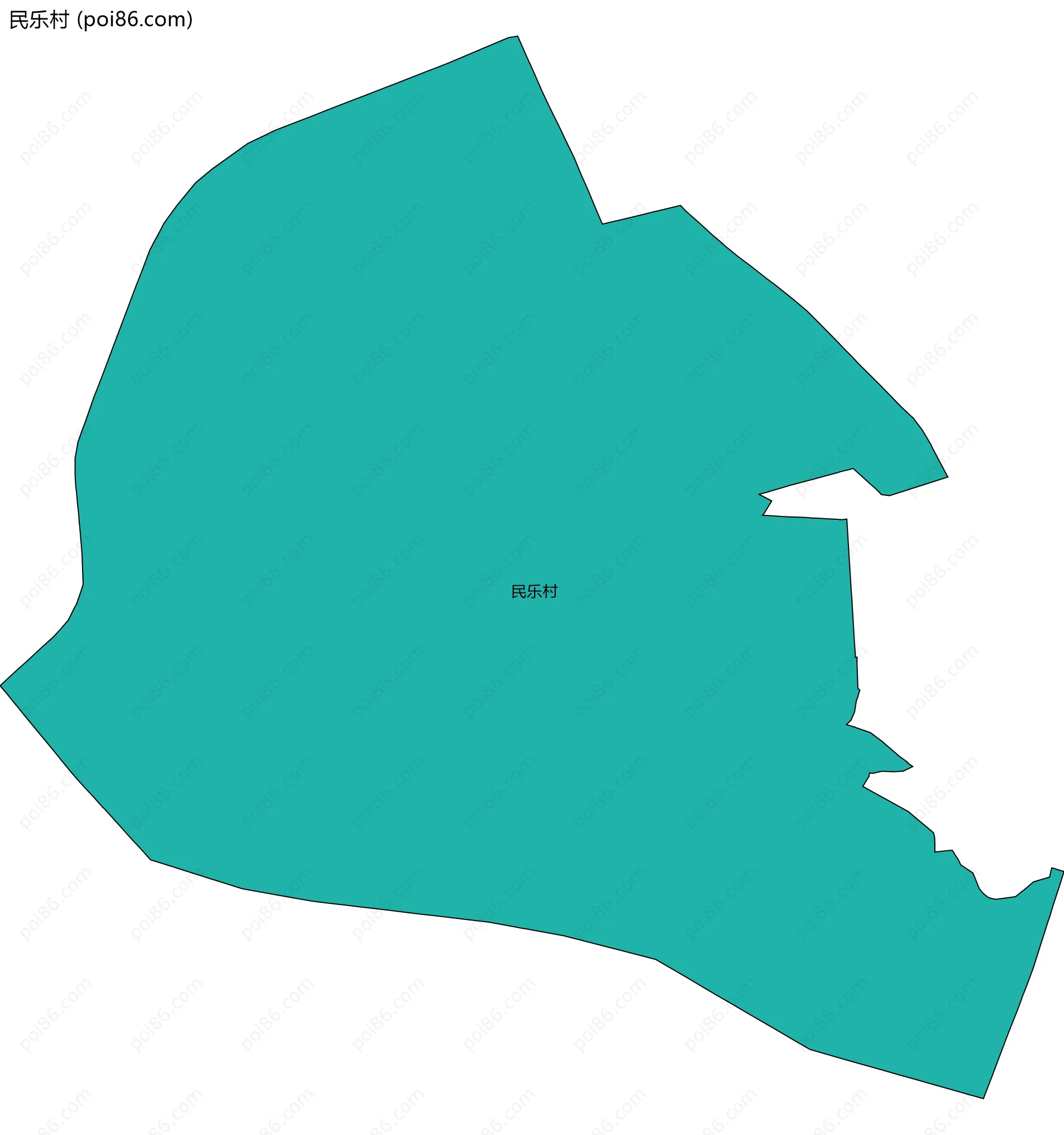 民乐村边界地图