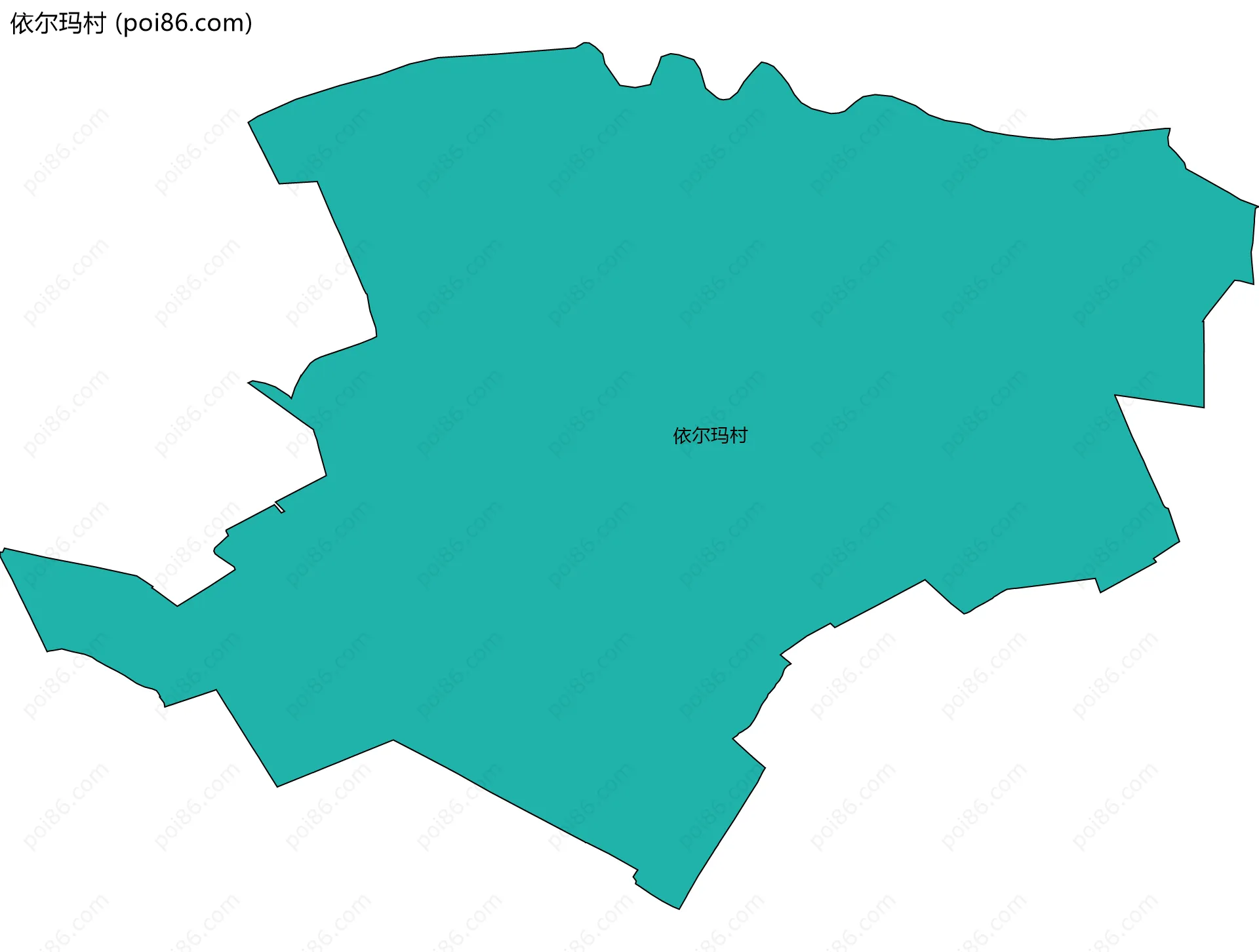 依尔玛村边界地图