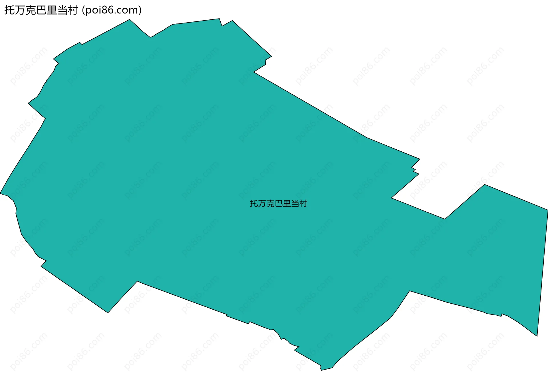 托万克巴里当村边界地图