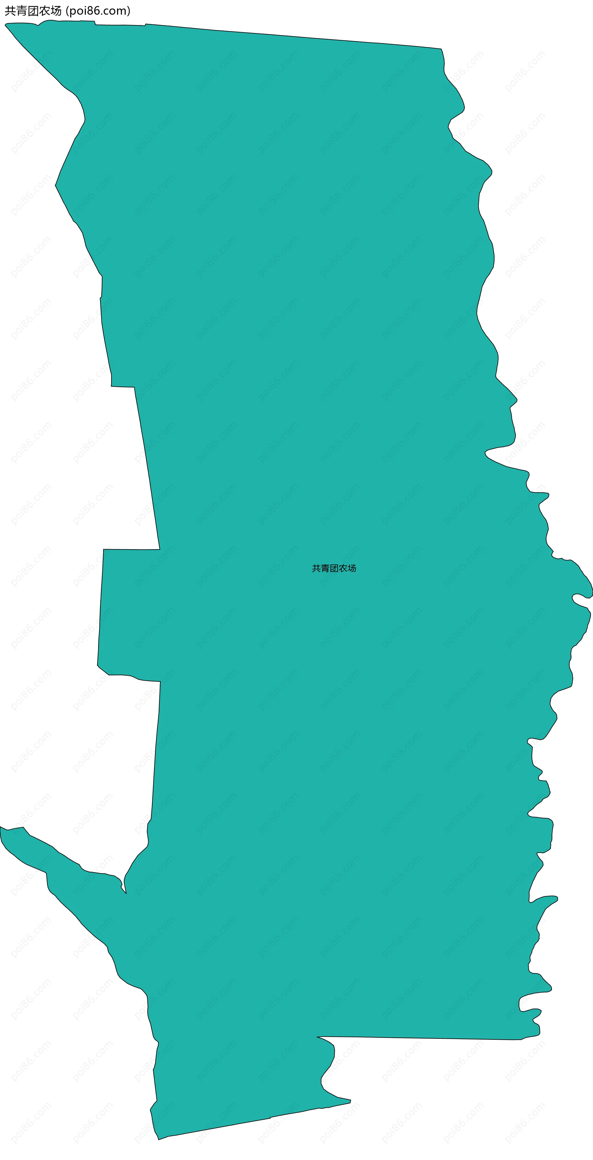 共青团农场边界地图