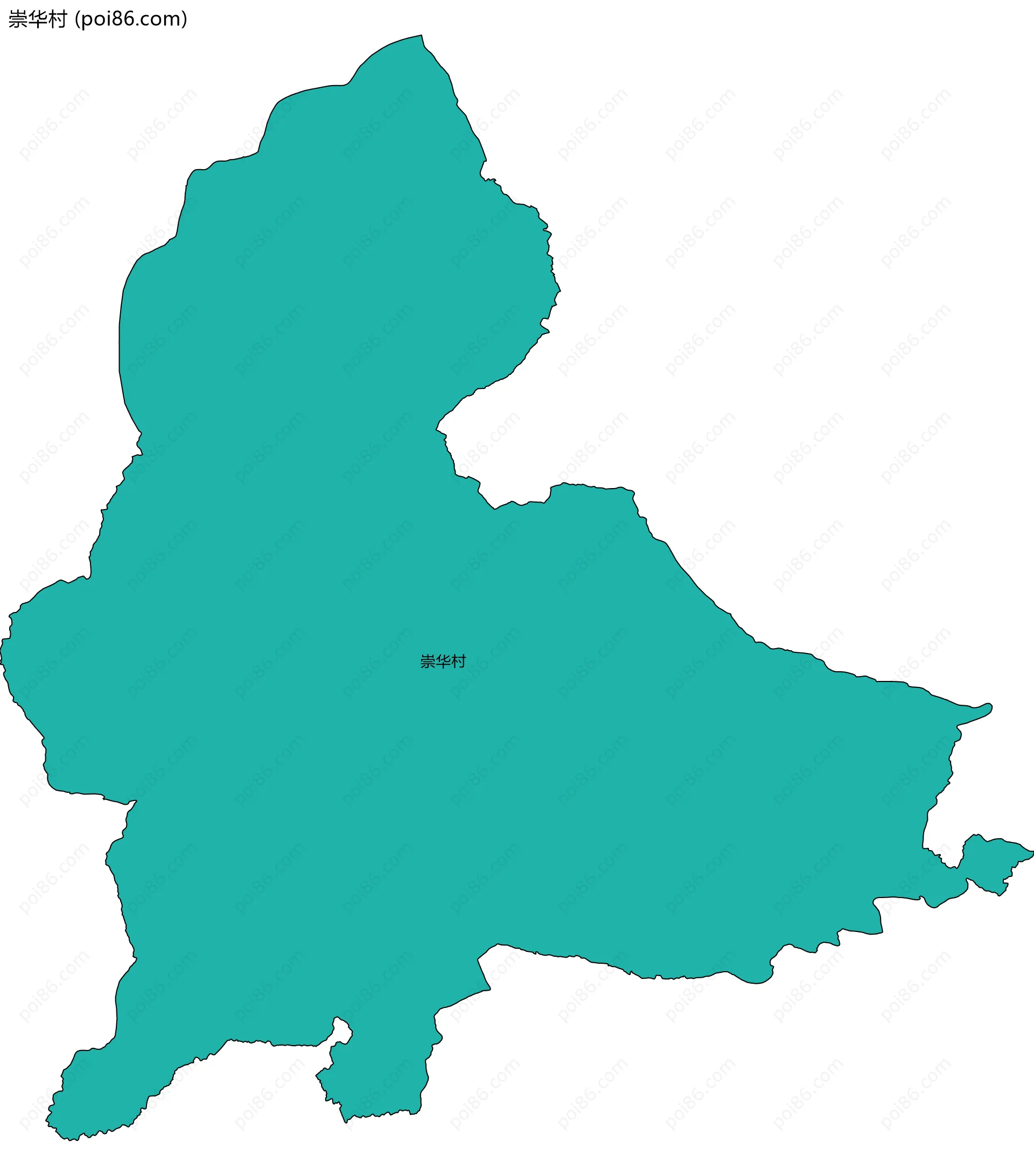 崇华村边界地图