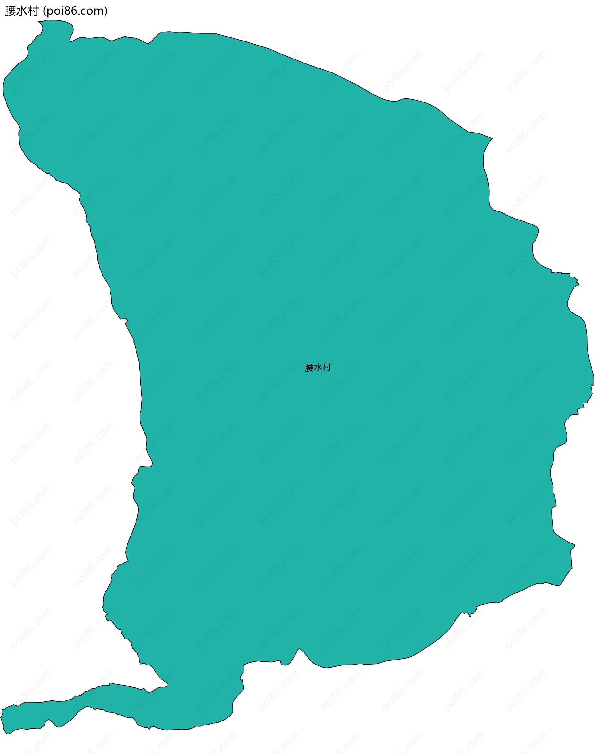 腰水村边界地图