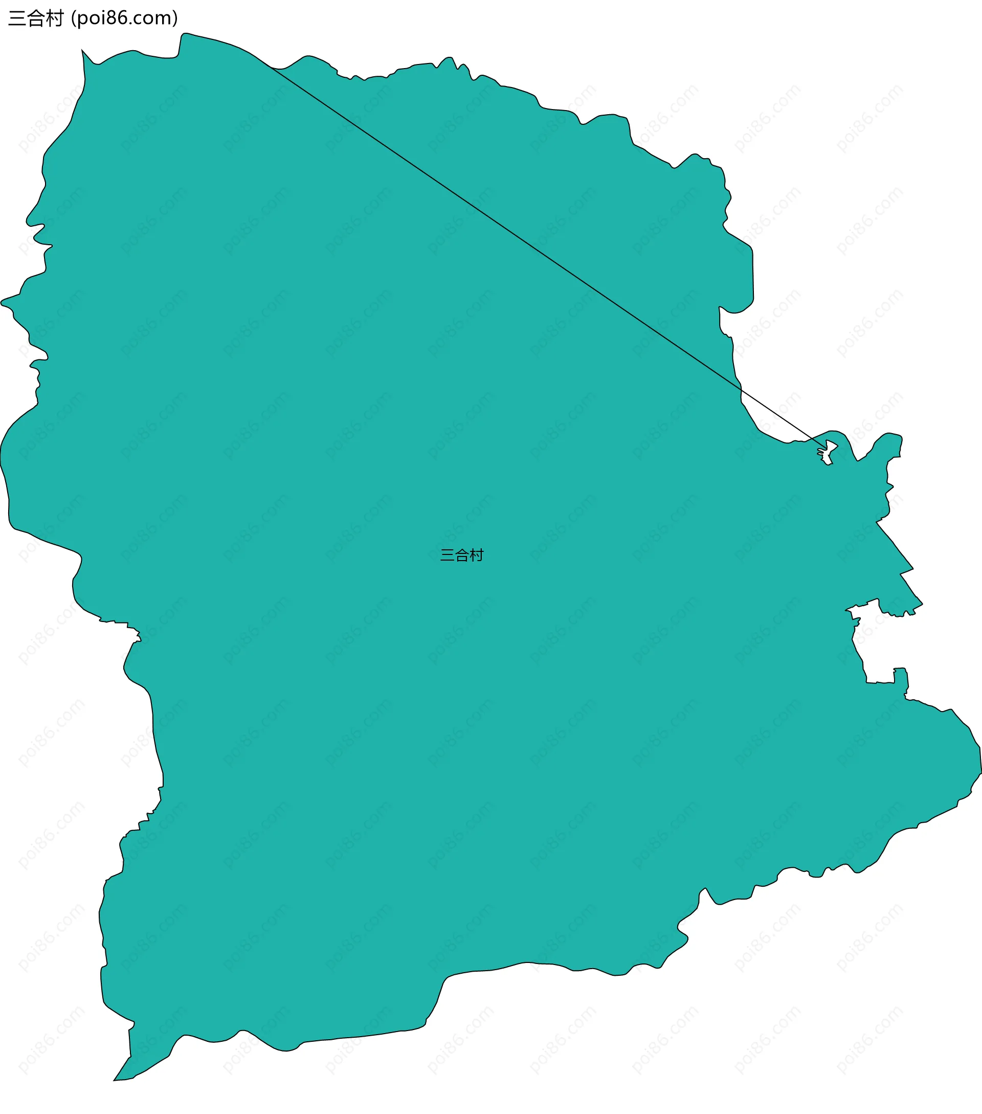 三合村边界地图