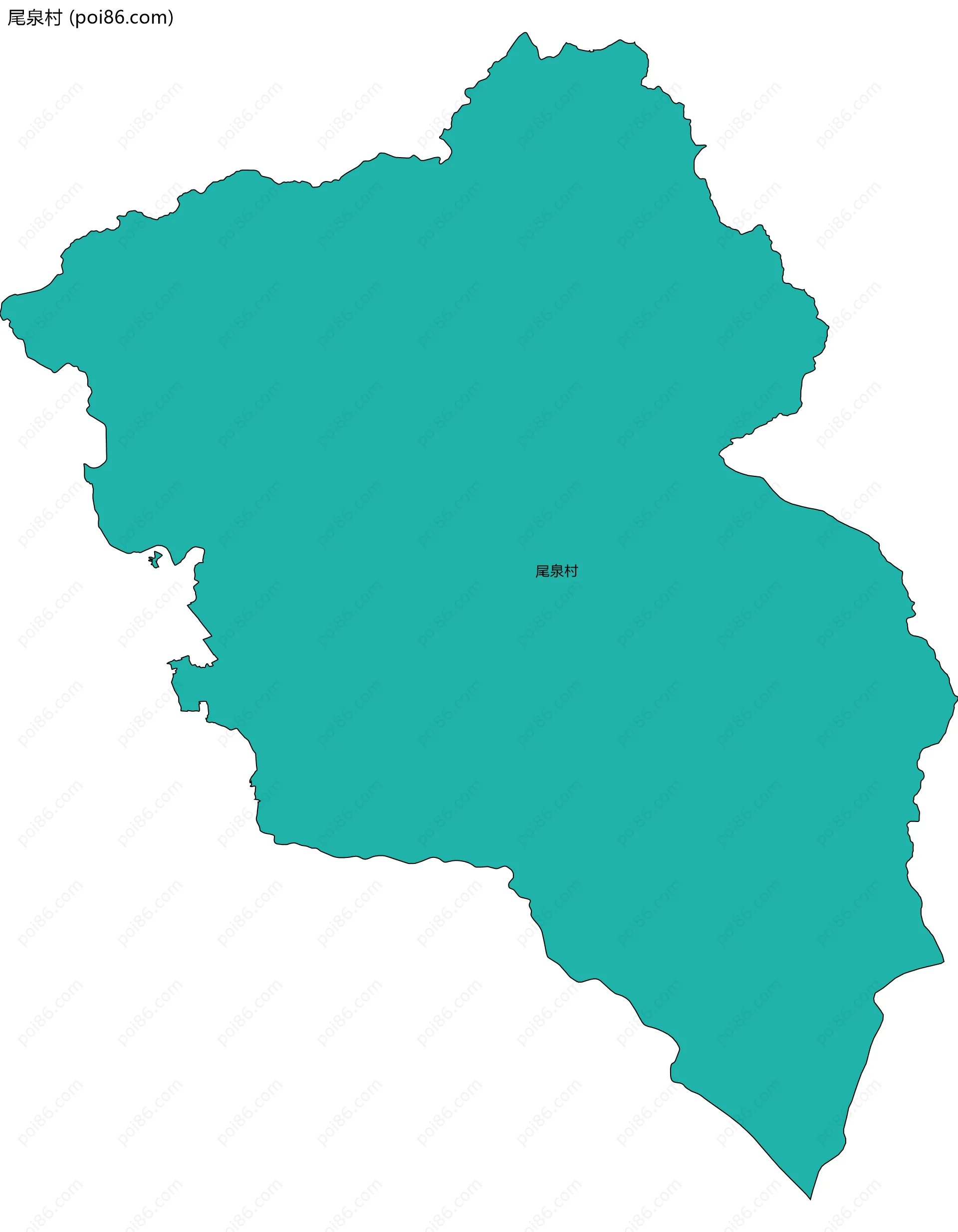 尾泉村边界地图