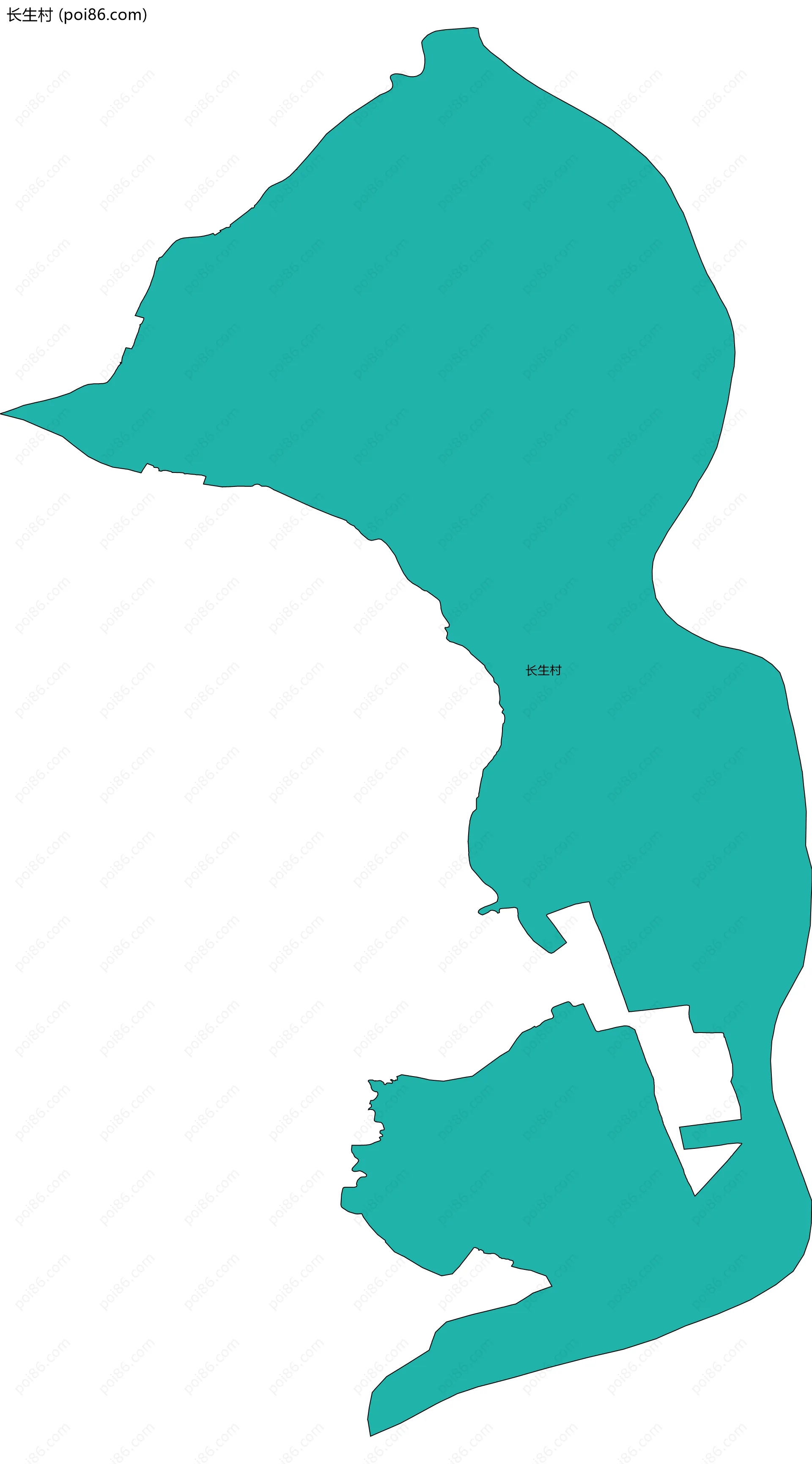 长生村边界地图