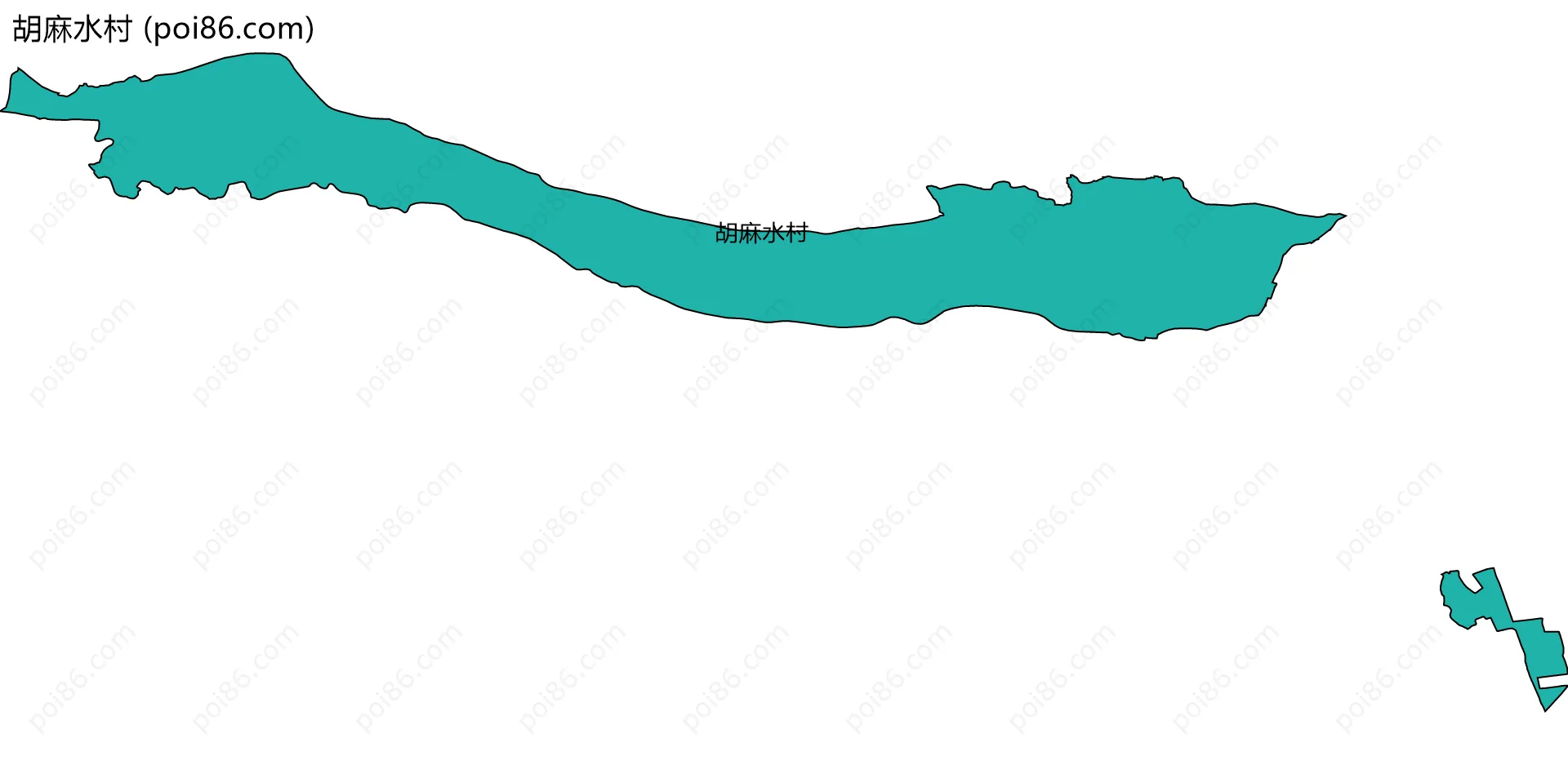 胡麻水村边界地图