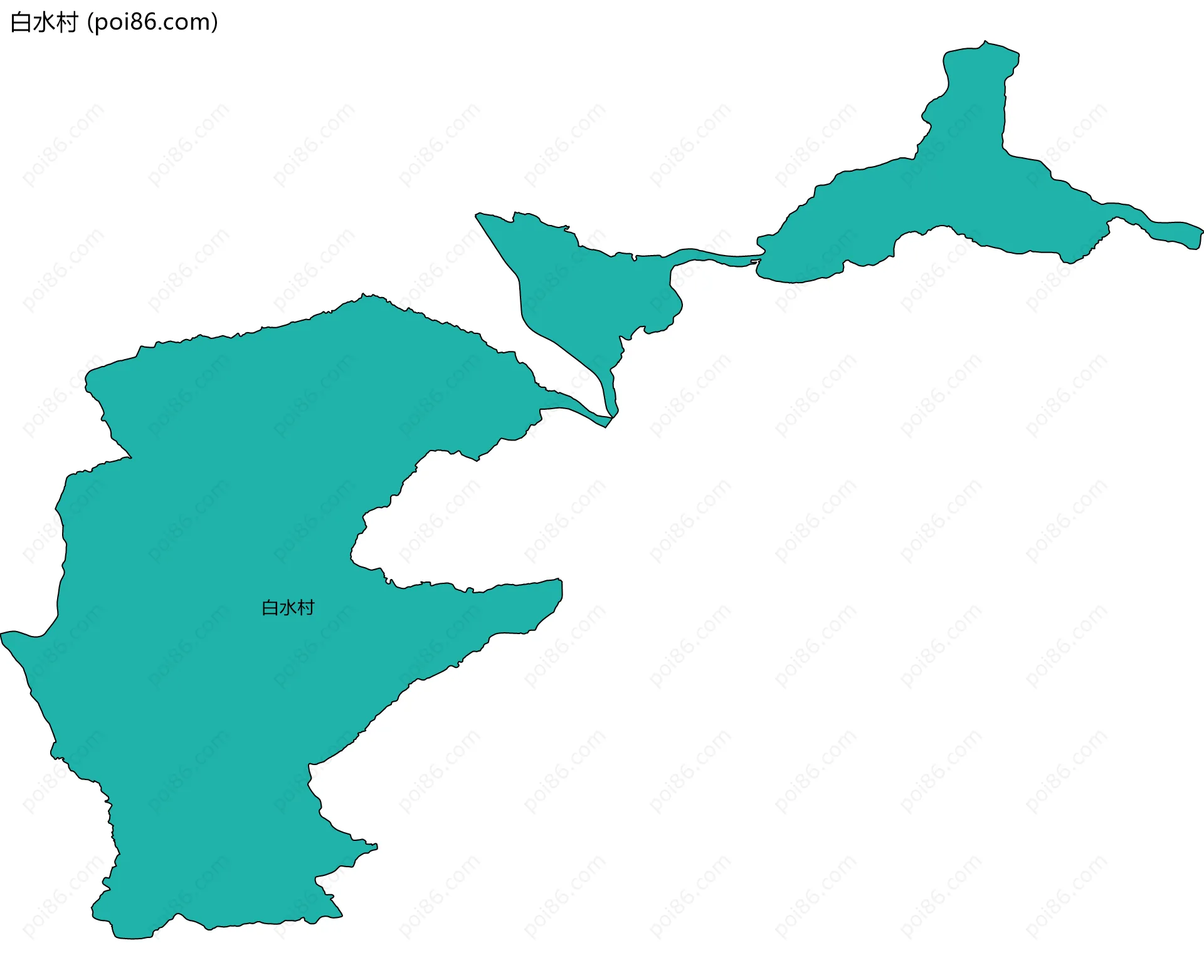 白水村边界地图