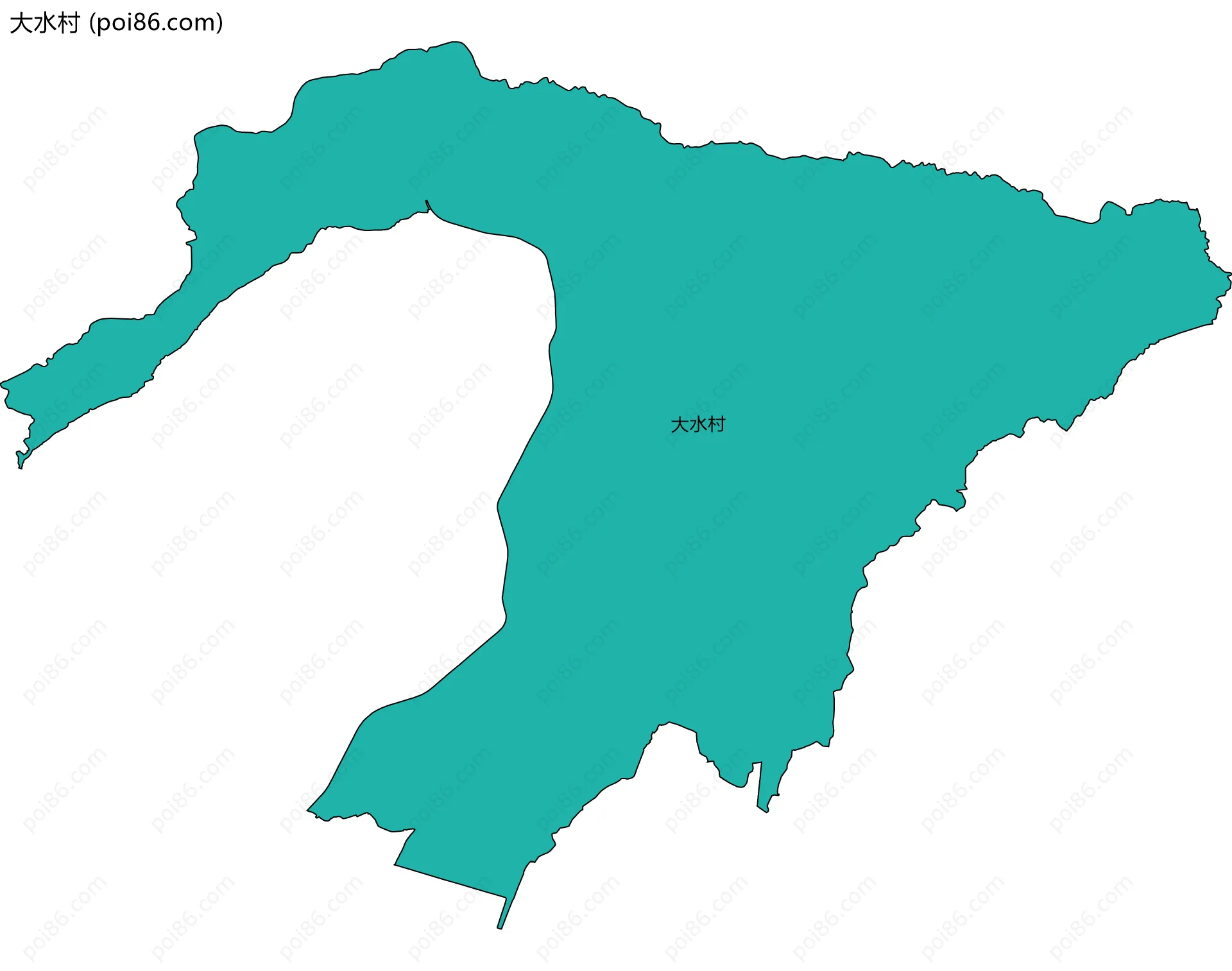 大水村边界地图