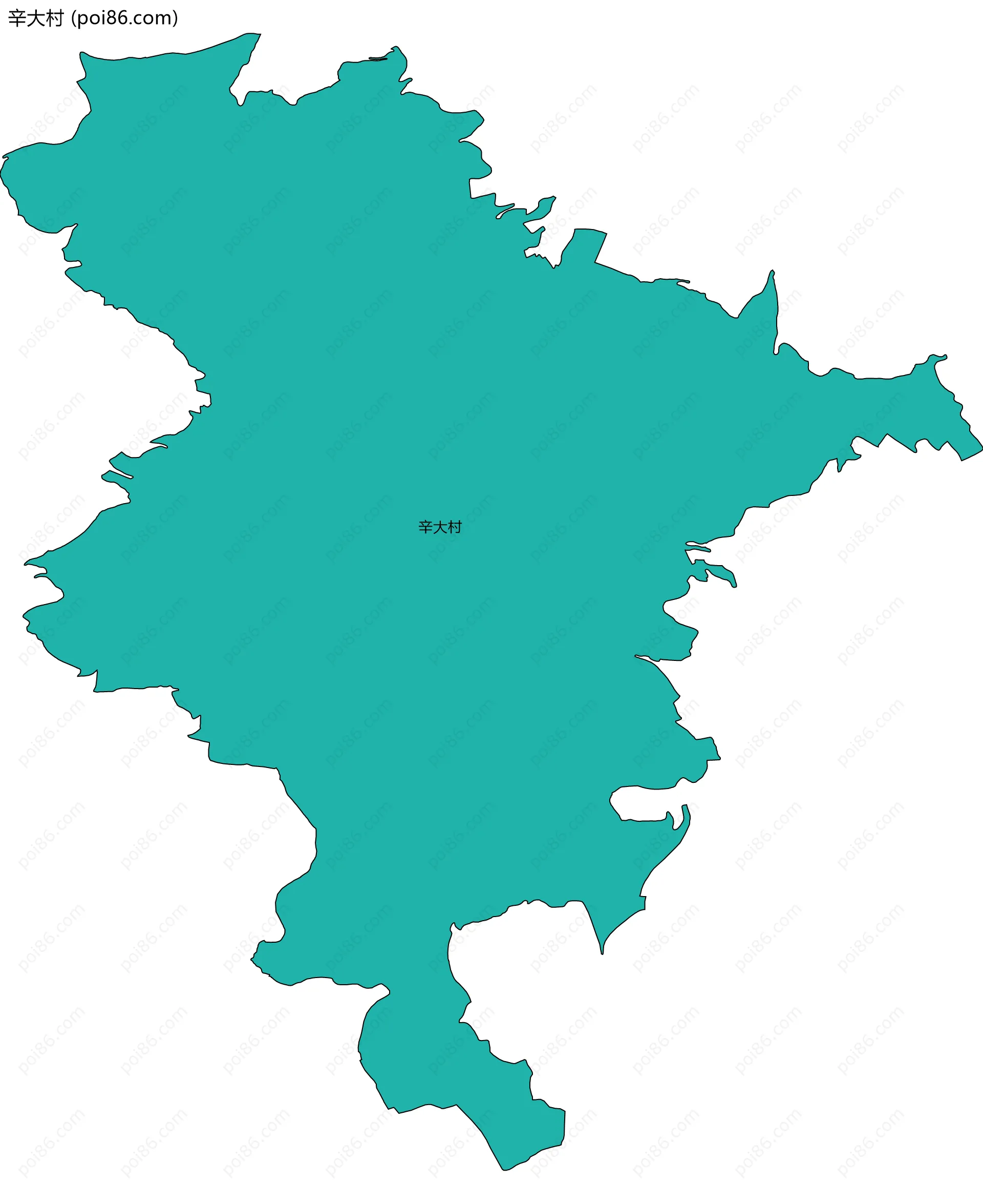 辛大村边界地图