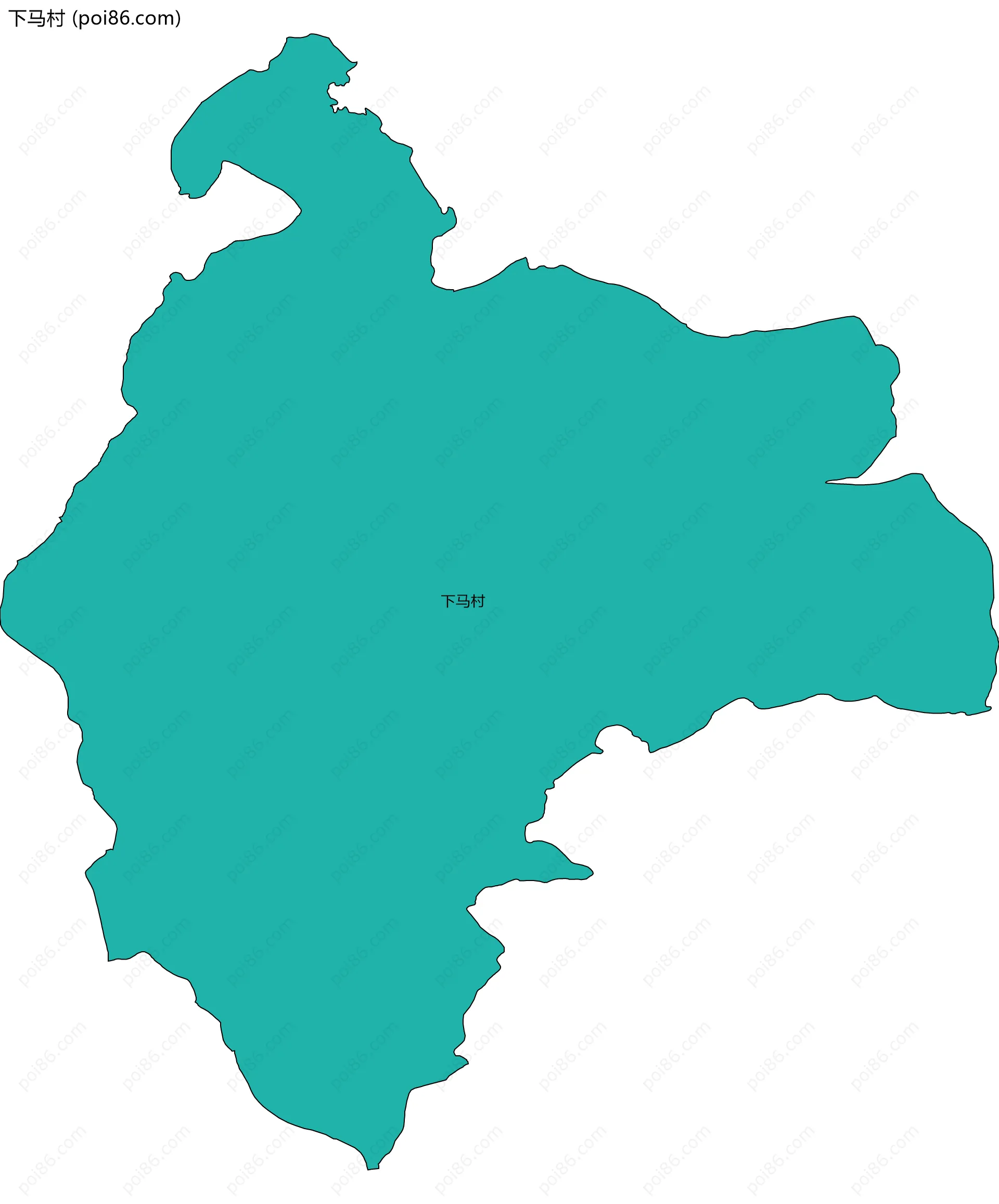 下马村边界地图