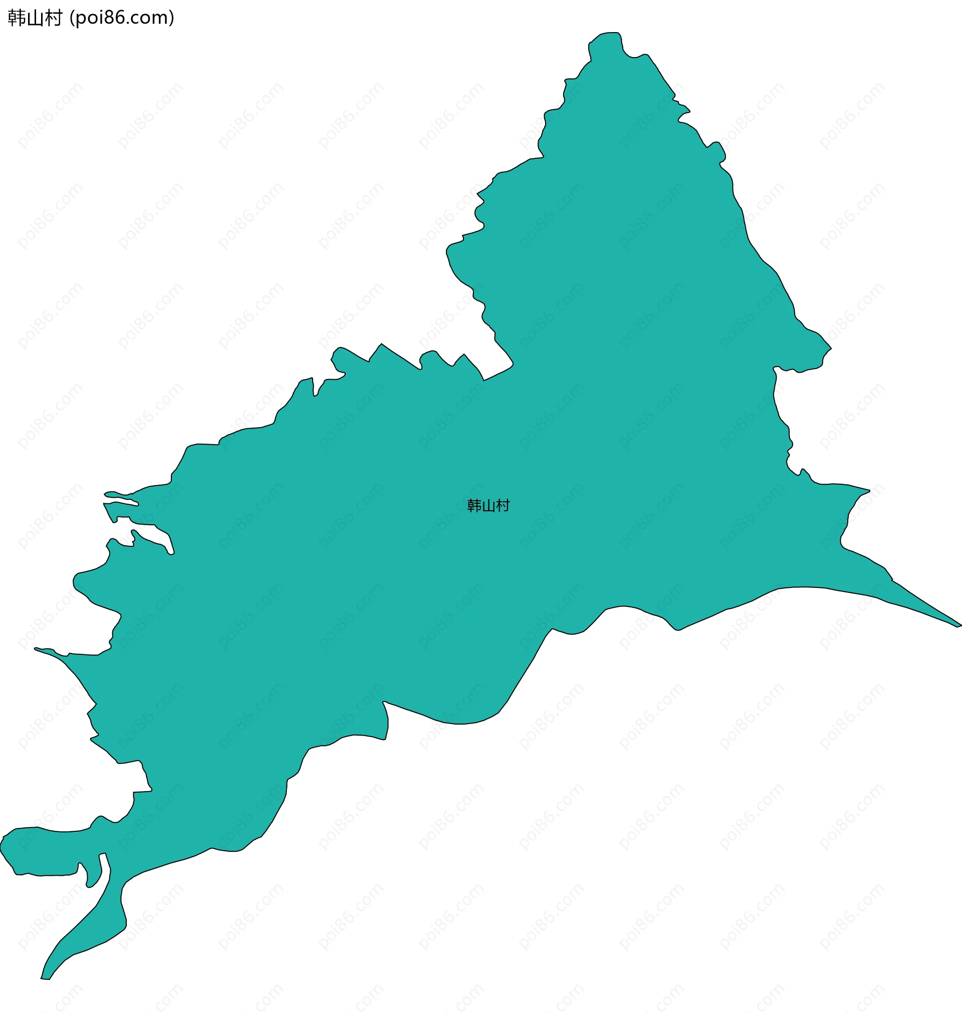 韩山村边界地图